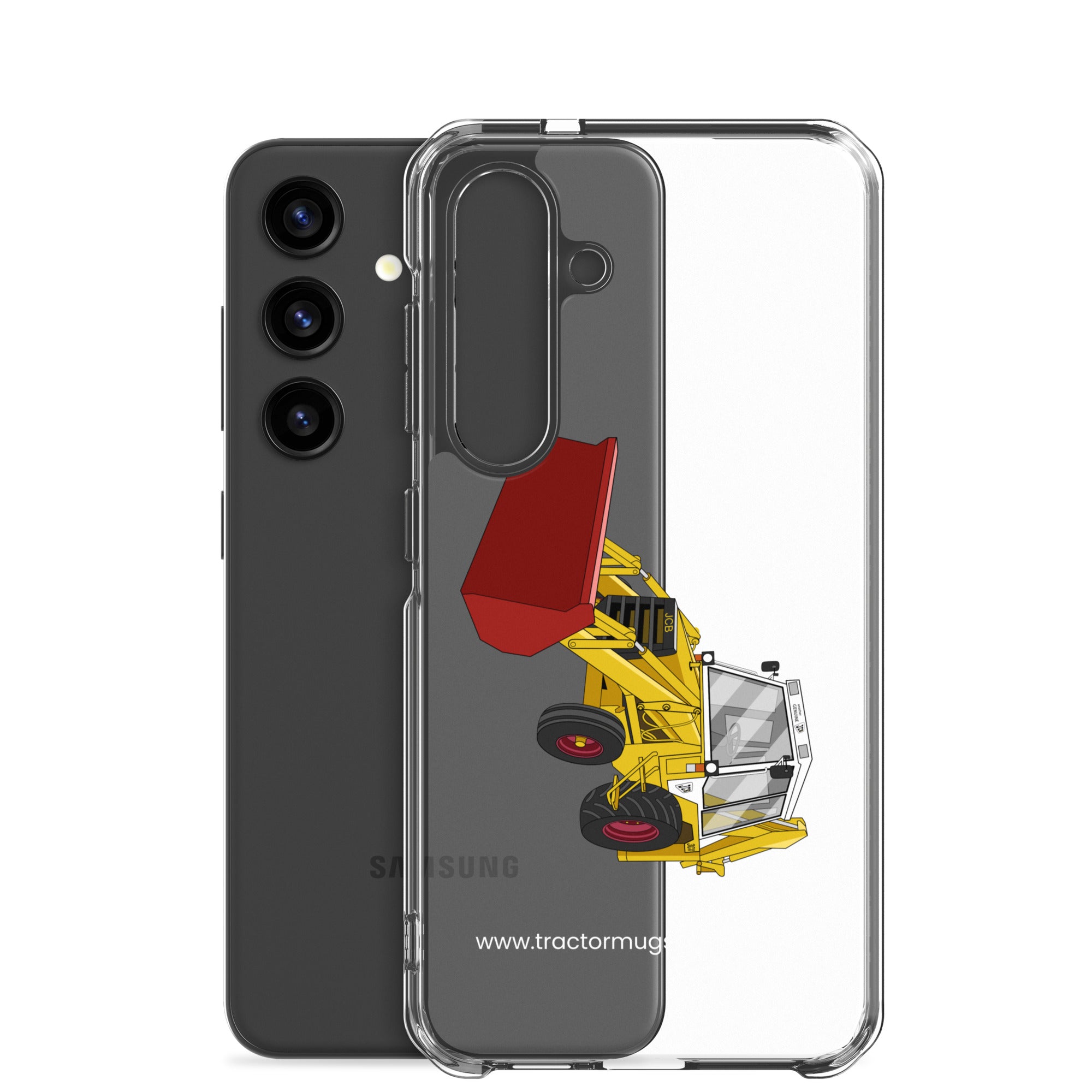 JCB Clear Case for Samsung® JCB 3CX White Cabin 2WD | Clear Case for Samsung® Quality Farmers Merch