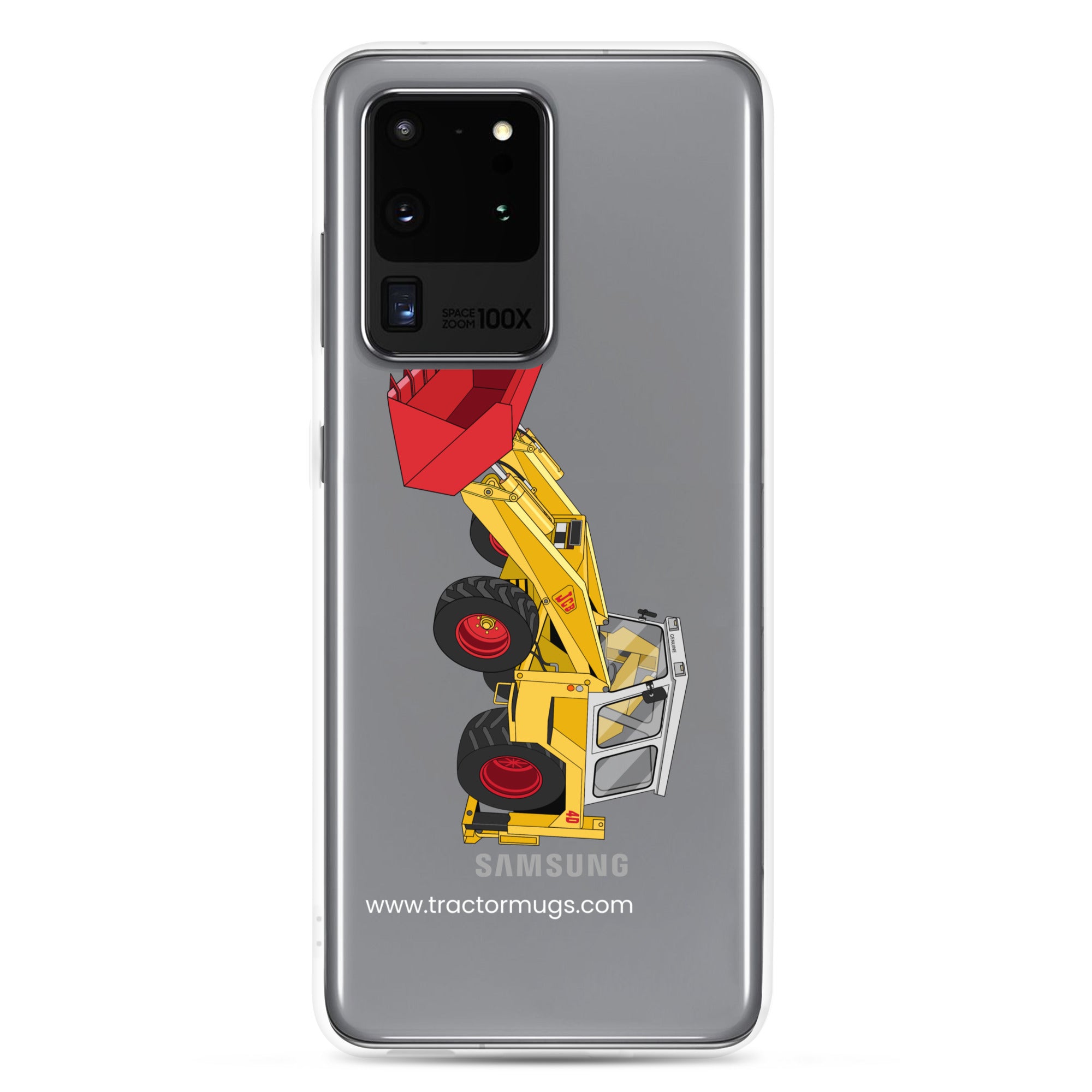 JCB Clear Case for Samsung® Samsung Galaxy S20 Ultra JCB 4D Backhoe | Clear Case for Samsung® Quality Farmers Merch
