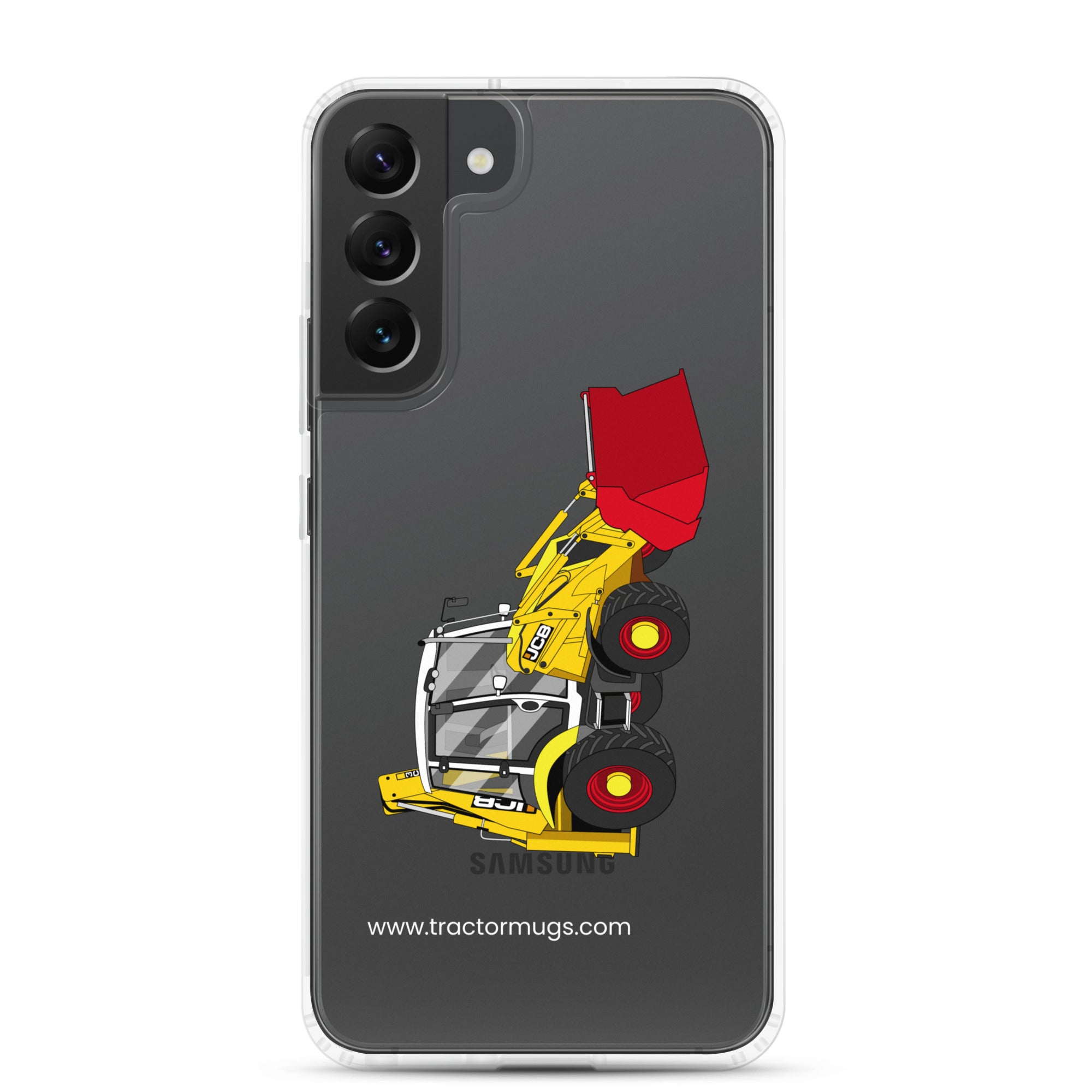 JCB Clear Case for Samsung® Samsung Galaxy S22 Plus JCB 3CX 70th Anniversary Edition | Clear Case for Samsung® Quality Farmers Merch