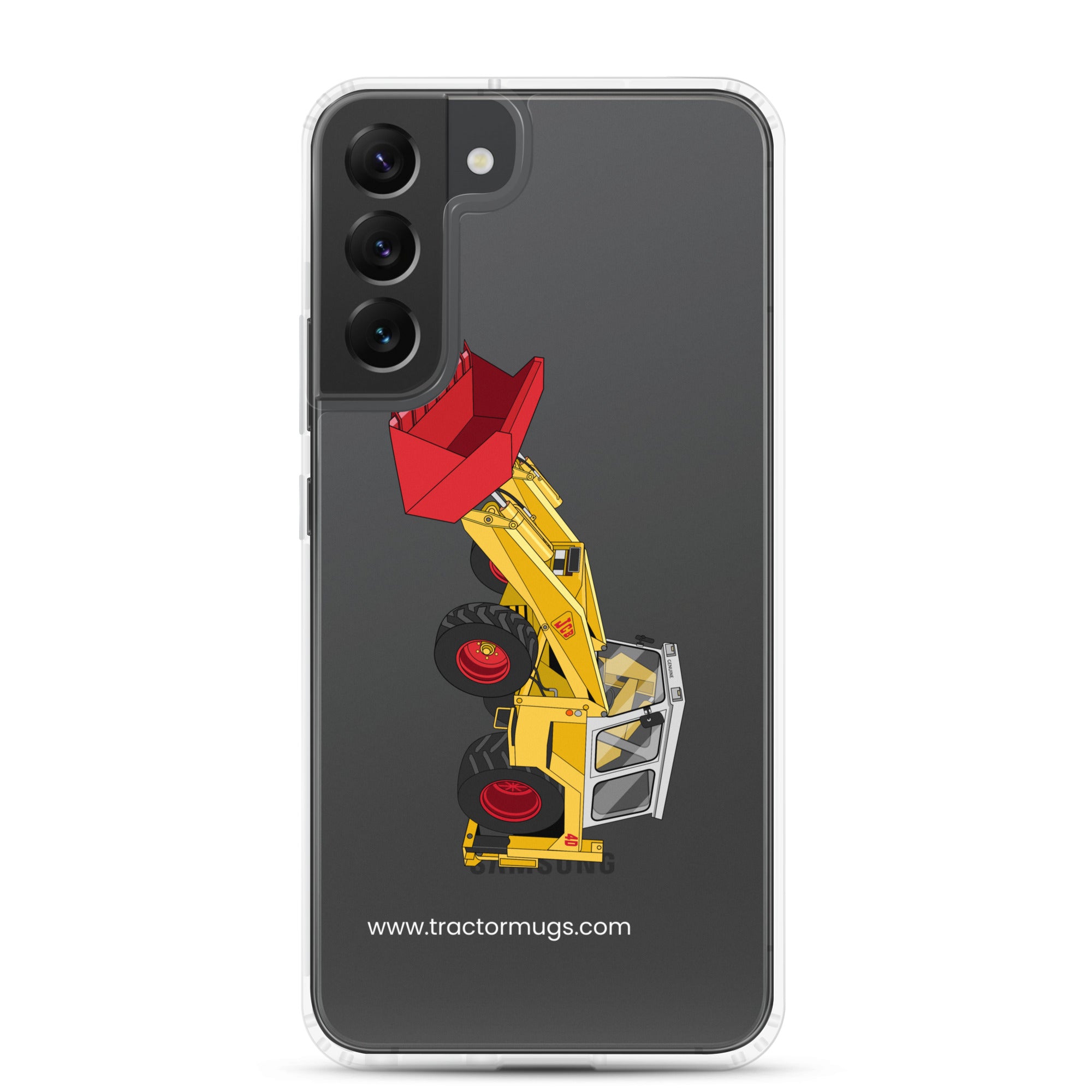 JCB Clear Case for Samsung® Samsung Galaxy S22 Plus JCB 4D Backhoe | Clear Case for Samsung® Quality Farmers Merch