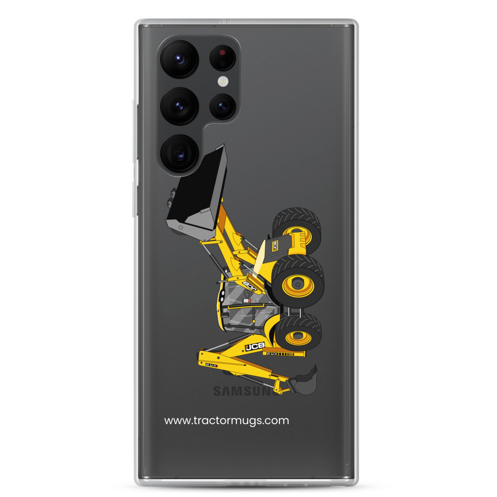 JCB Clear Case for Samsung® Samsung Galaxy S22 Ultra JCB 5CX Backhoe | Clear Case for Samsung® Quality Farmers Merch