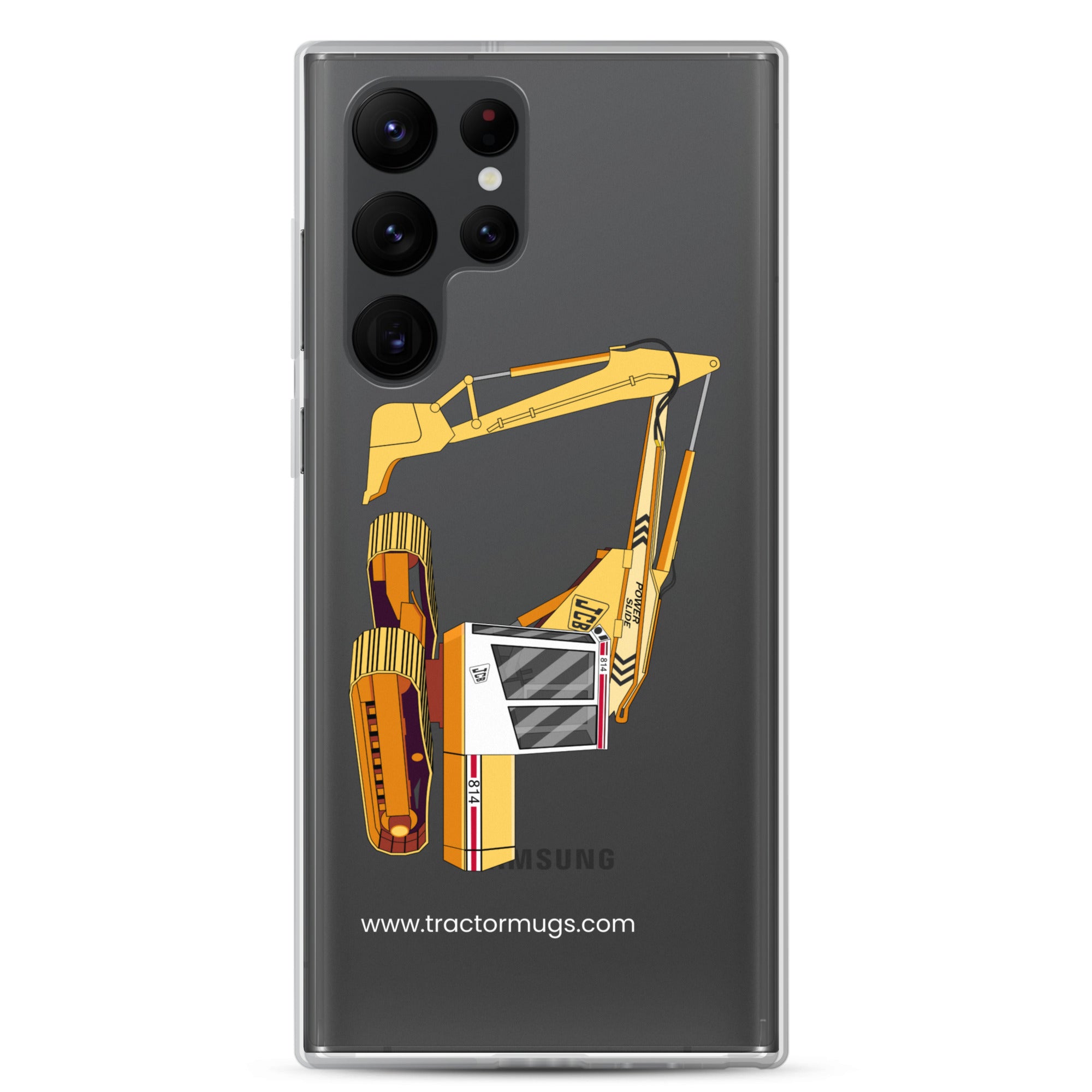 JCB Clear Case for Samsung® Samsung Galaxy S22 Ultra JCB 814 Super | Clear Case for Samsung® Quality Farmers Merch