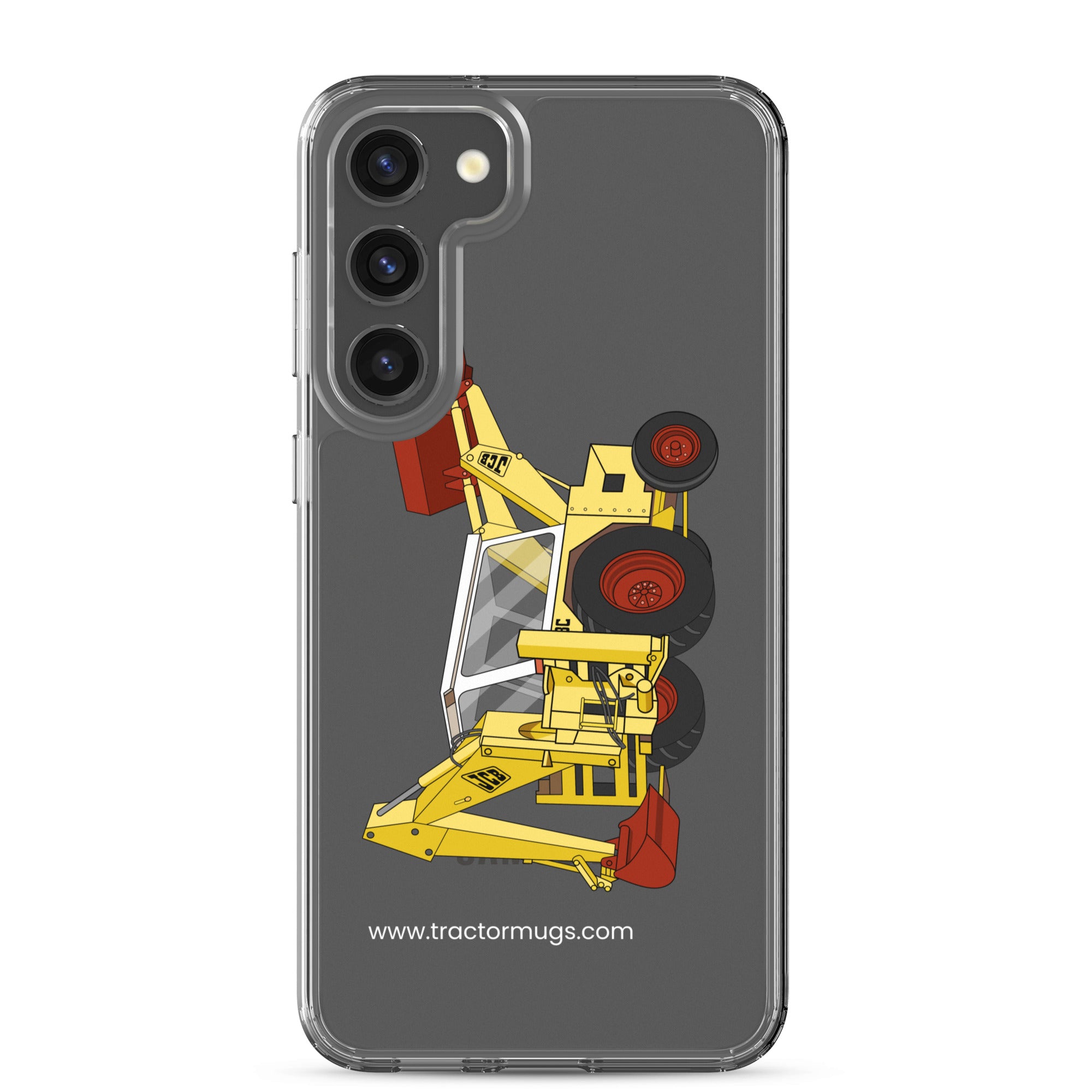 JCB Clear Case for Samsung® Samsung Galaxy S23 Plus JCB 3C II Backhoe | Clear Case for Samsung® Quality Farmers Merch
