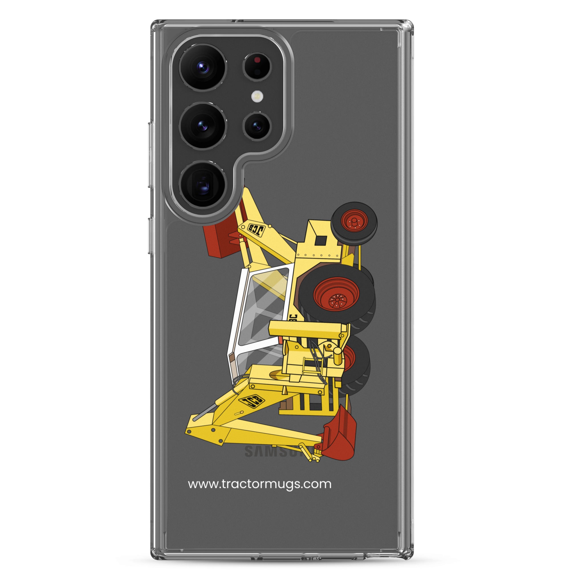 JCB Clear Case for Samsung® Samsung Galaxy S23 Ultra JCB 3C II Backhoe | Clear Case for Samsung® Quality Farmers Merch