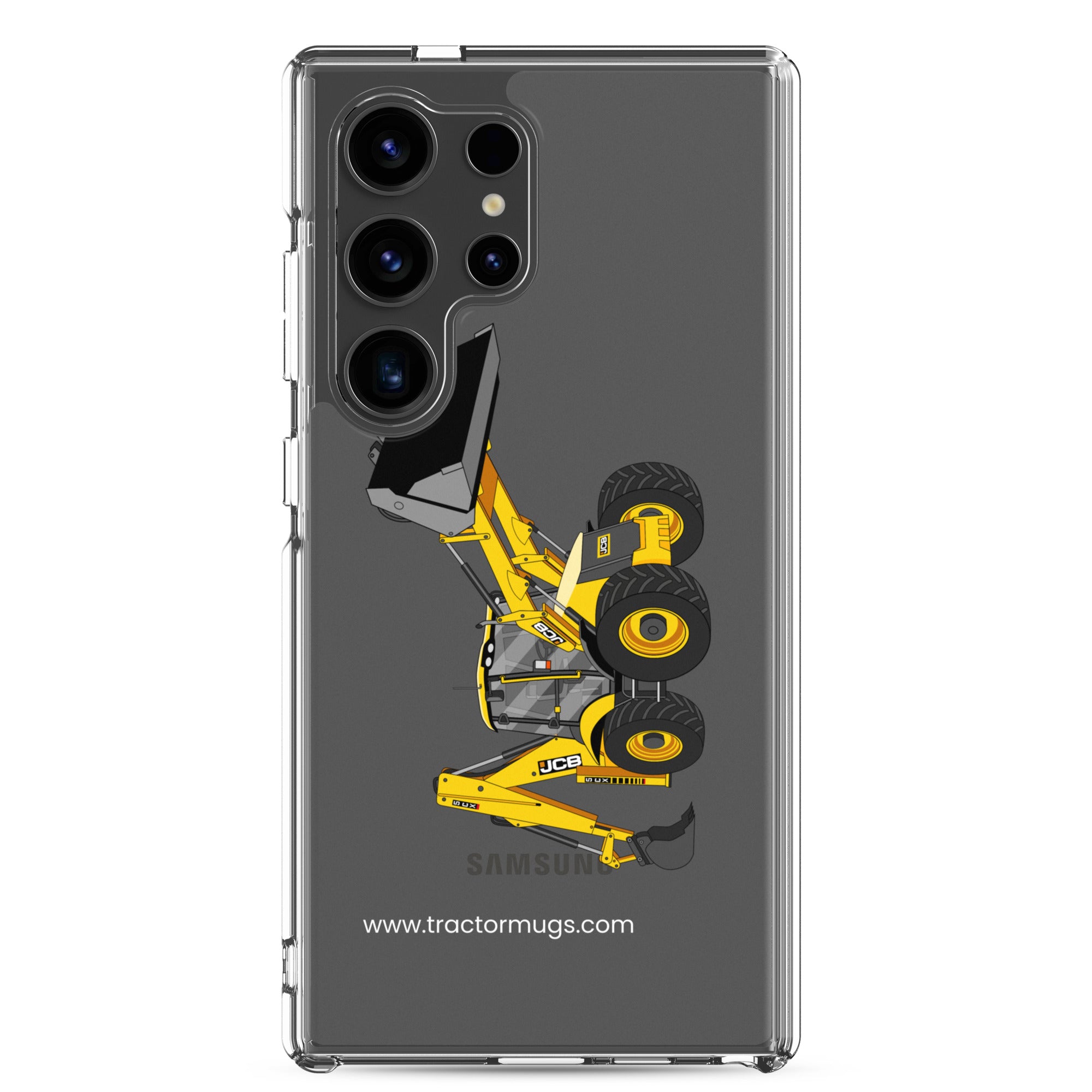 JCB Clear Case for Samsung® Samsung Galaxy S24 Ultra JCB 5CX Backhoe | Clear Case for Samsung® Quality Farmers Merch
