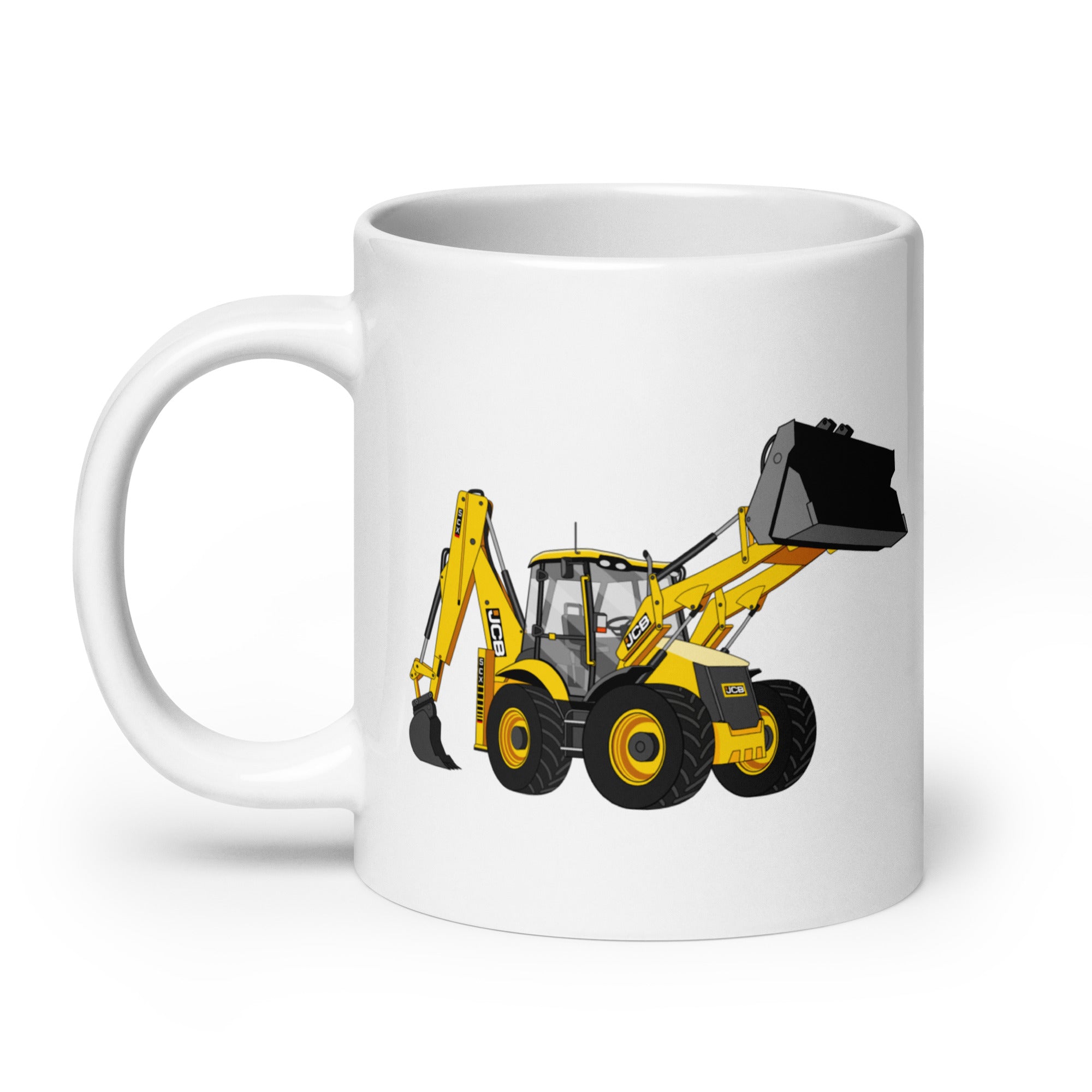 JCB JCB 5CX Backhoe | White glossy mug Quality Farmers Merch
