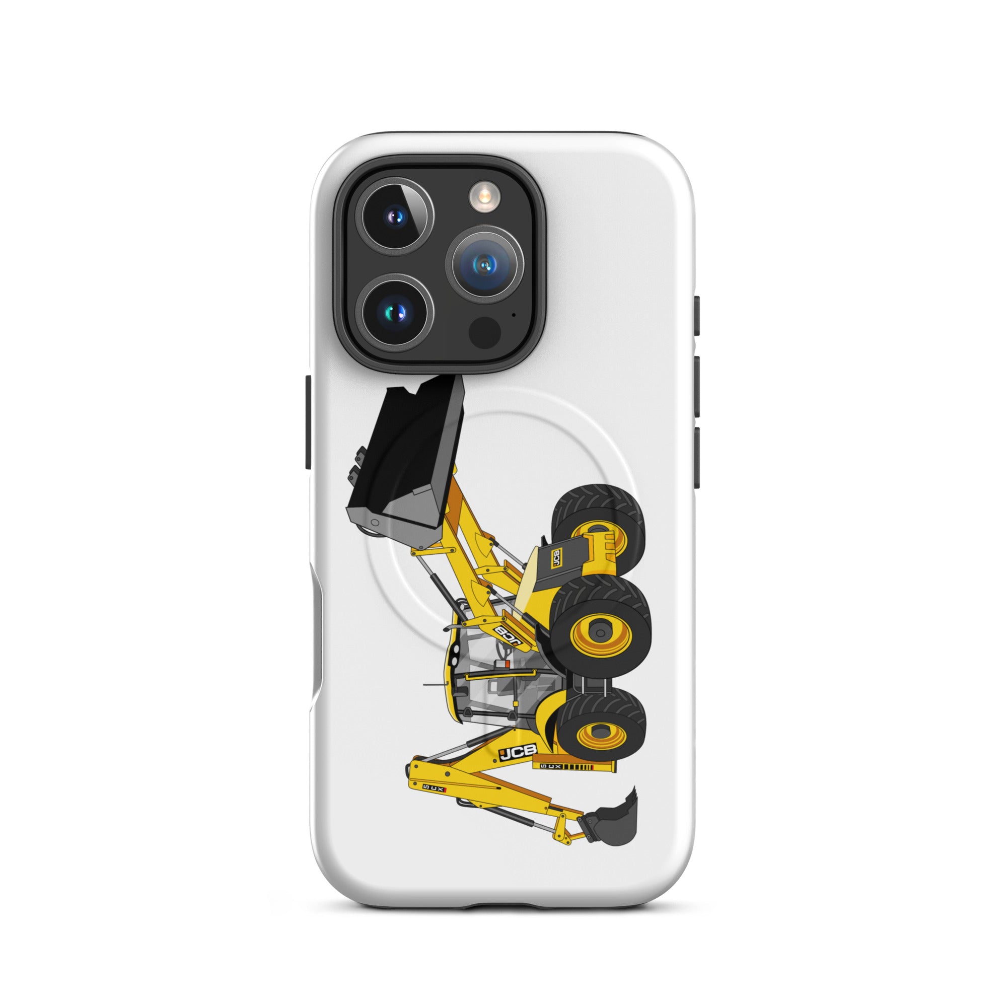 JCB MagSafe® Tough Case for iPhone® iPhone 16 Pro JCB 5CX Backhoe | MagSafe® tough case for iPhone® Quality Farmers Merch