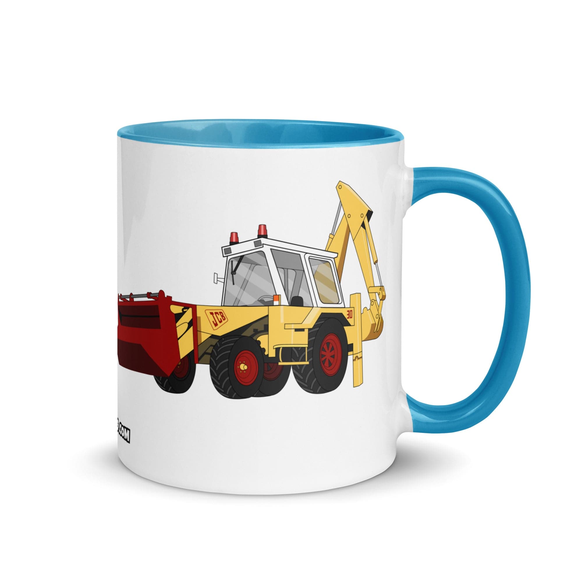 JCB Mug with Color Inside Blue JCB 3D (1975) | Mug with Color Inside Quality Farmers Merch