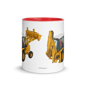 JCB Mug with Color Inside JCB 3cx Turbo | Mug with Color Inside (1990) Quality Farmers Merch