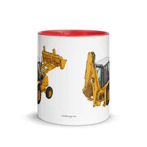 JCB Mug with Color Inside JCB 3cx Turbo | Mug with Color Inside (1990) Quality Farmers Merch