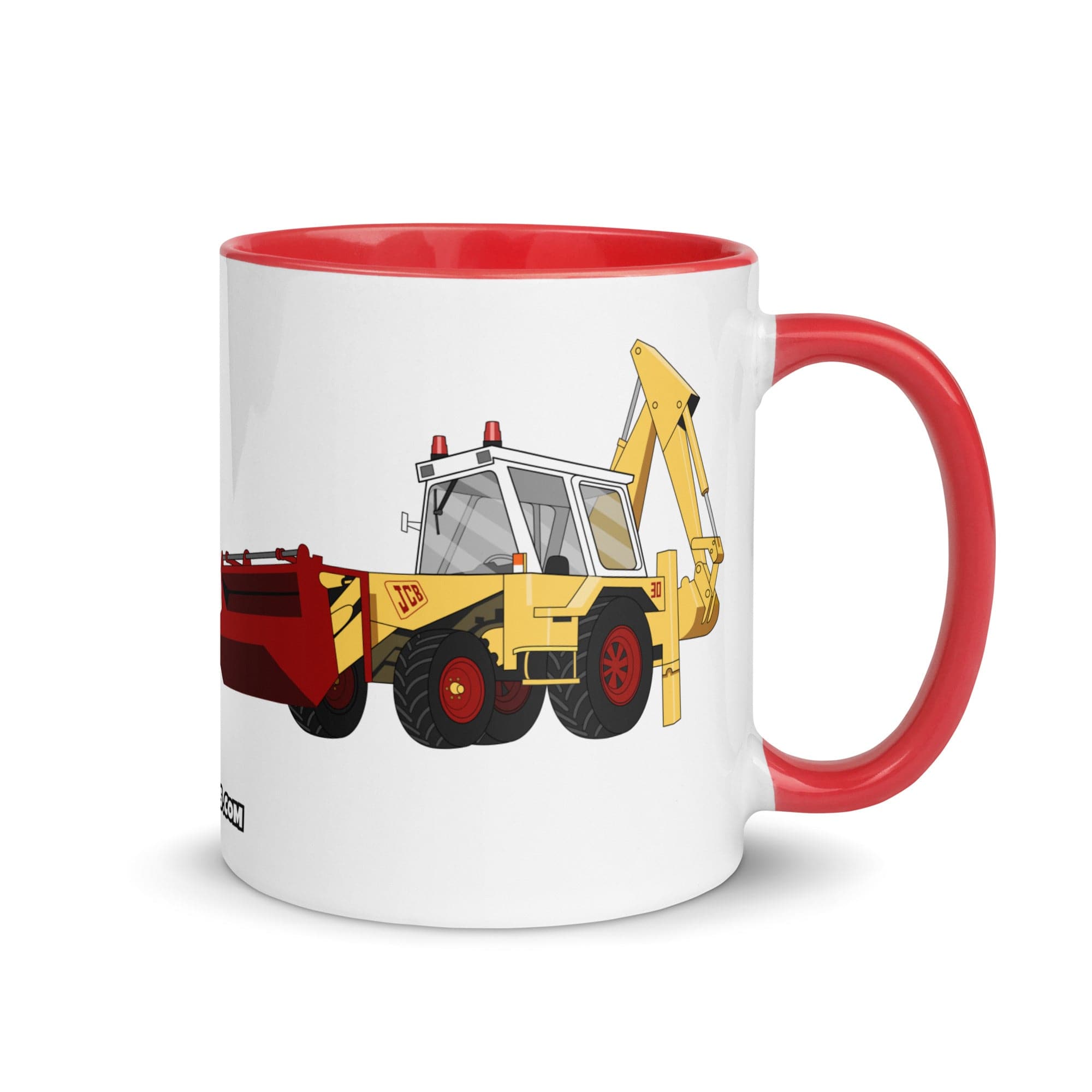 JCB Mug with Color Inside Red JCB 3D (1975) | Mug with Color Inside Quality Farmers Merch