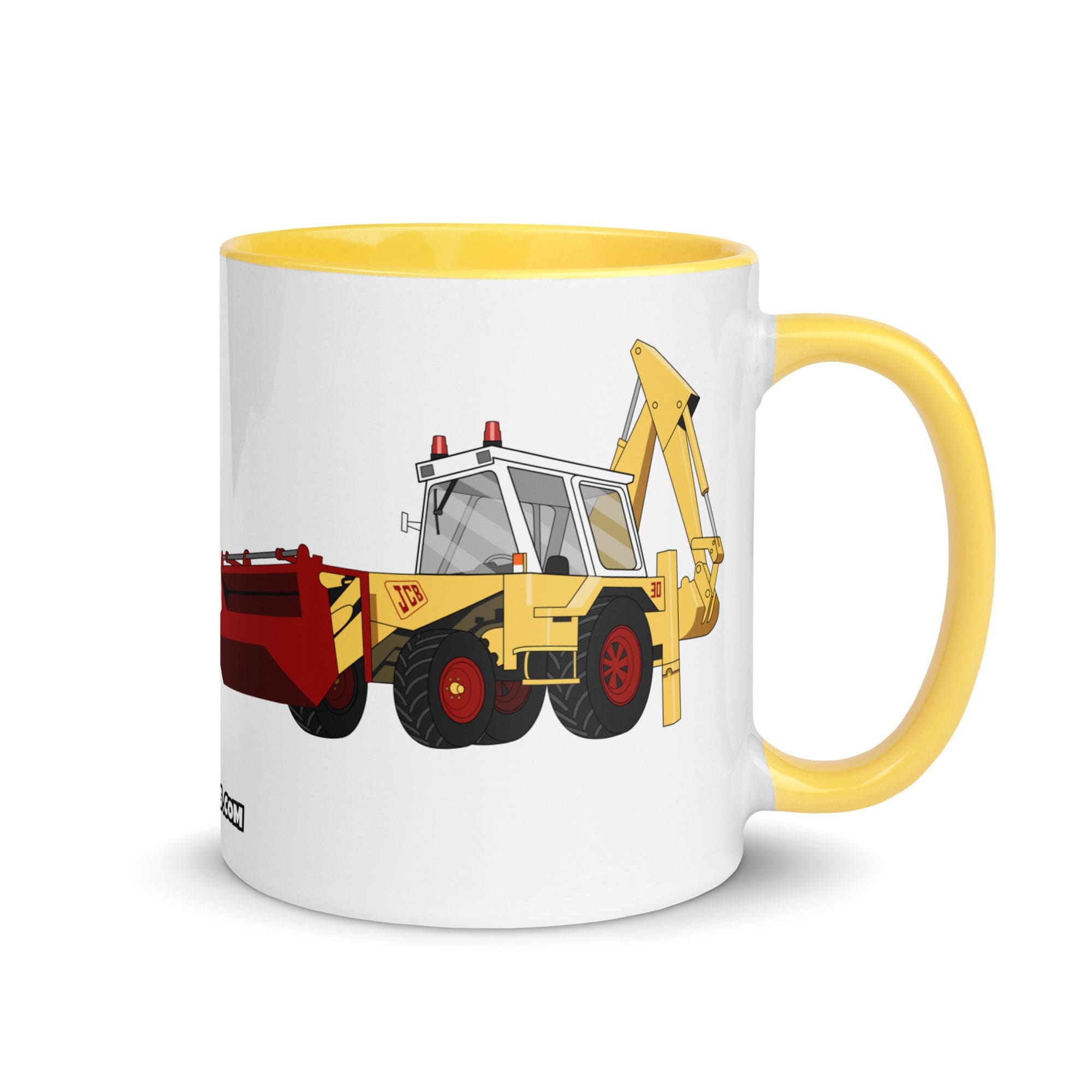 JCB Mug with Color Inside Yellow JCB 3D (1975) | Mug with Color Inside Quality Farmers Merch