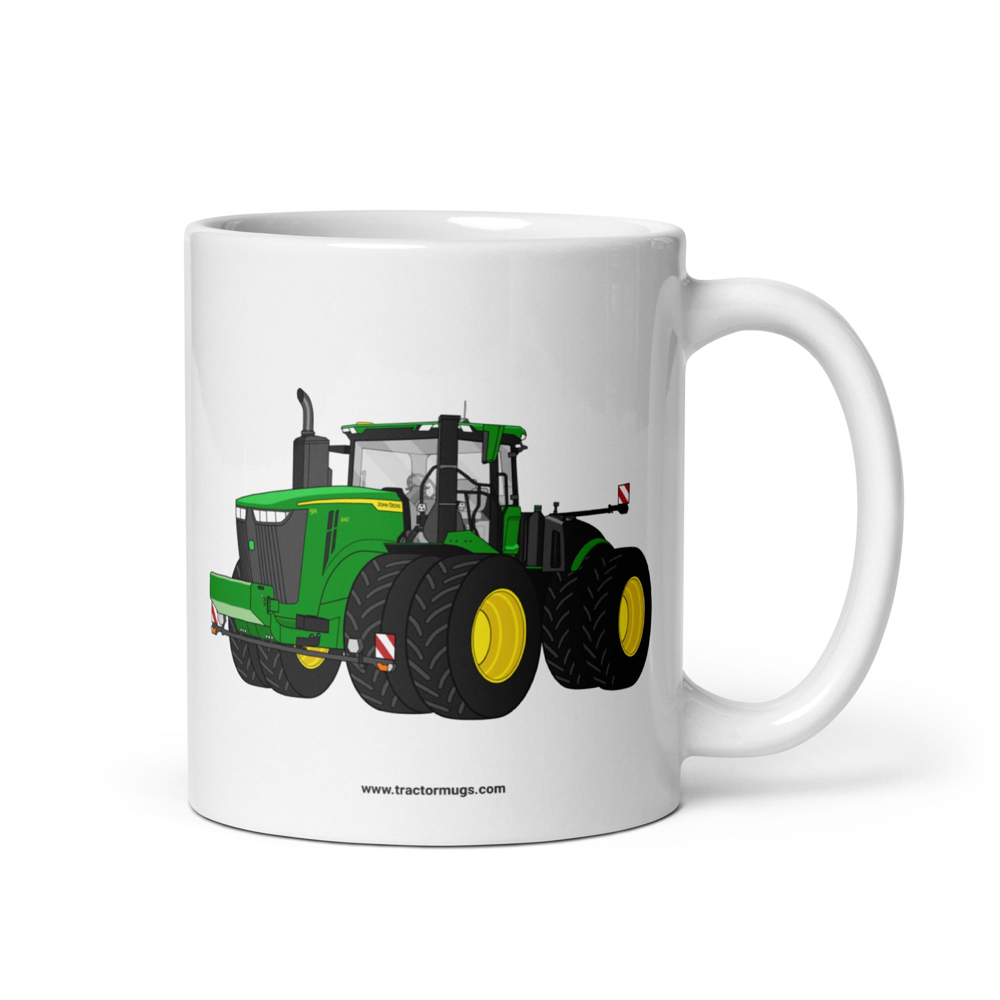 John Deere 11 oz John Deere 9R 640 | White glossy mug Quality Farmers Merch