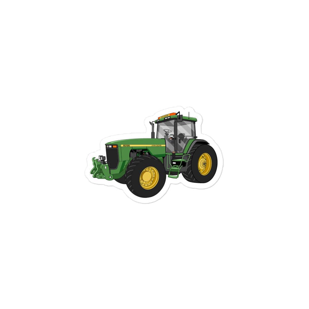 John Deere 3″×3″ John Deere 8200 | Bubble-free stickers Quality Farmers Merch