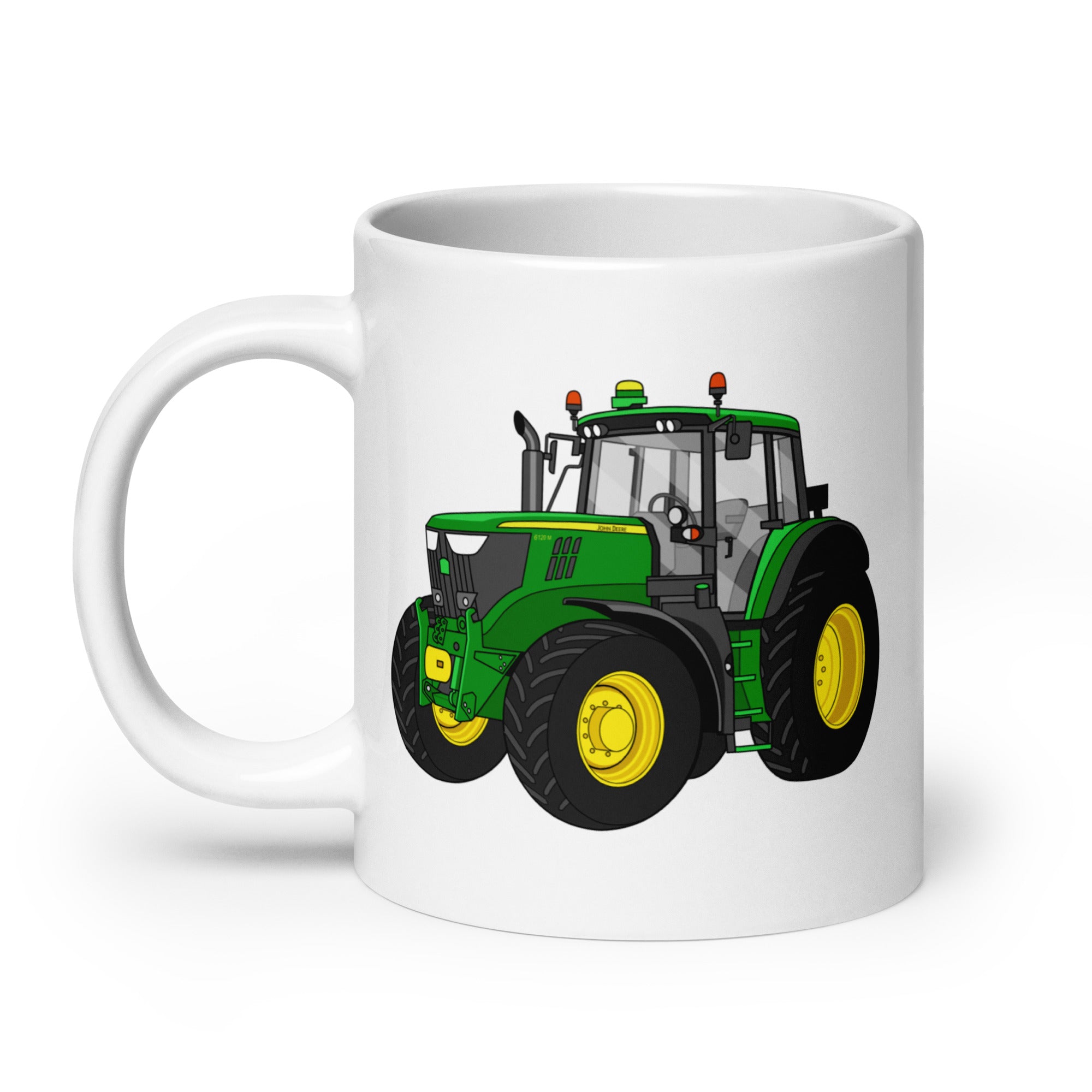 John Deere John Deere 6120 M | White glossy mug Quality Farmers Merch