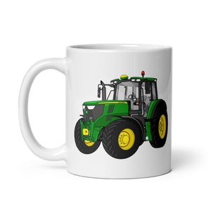 John Deere John Deere 6155 M | White glossy mug Quality Farmers Merch