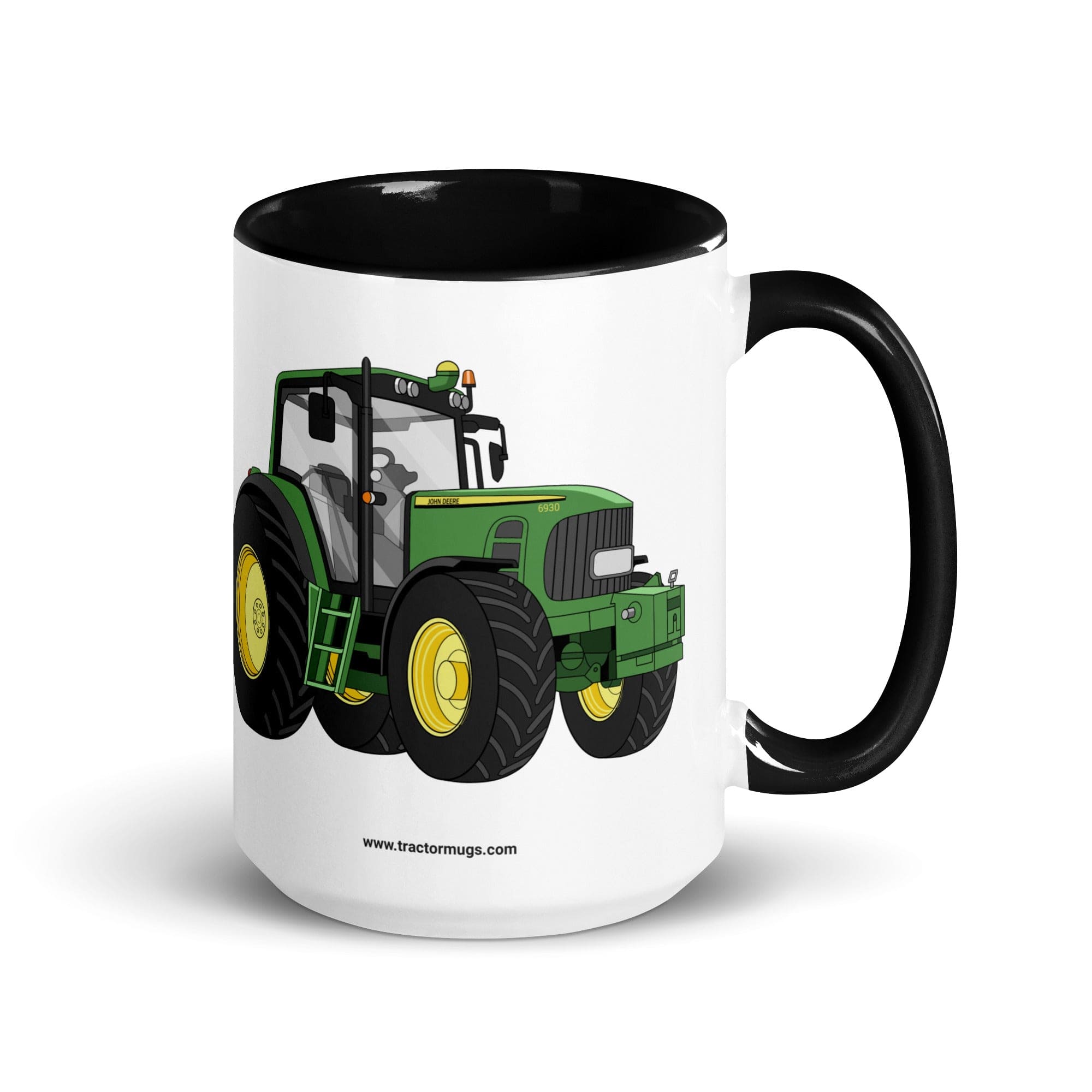 John Deere Mug with Color Inside Black / 15oz John Deere 6930 | Mug with Color Inside Quality Farmers Merch