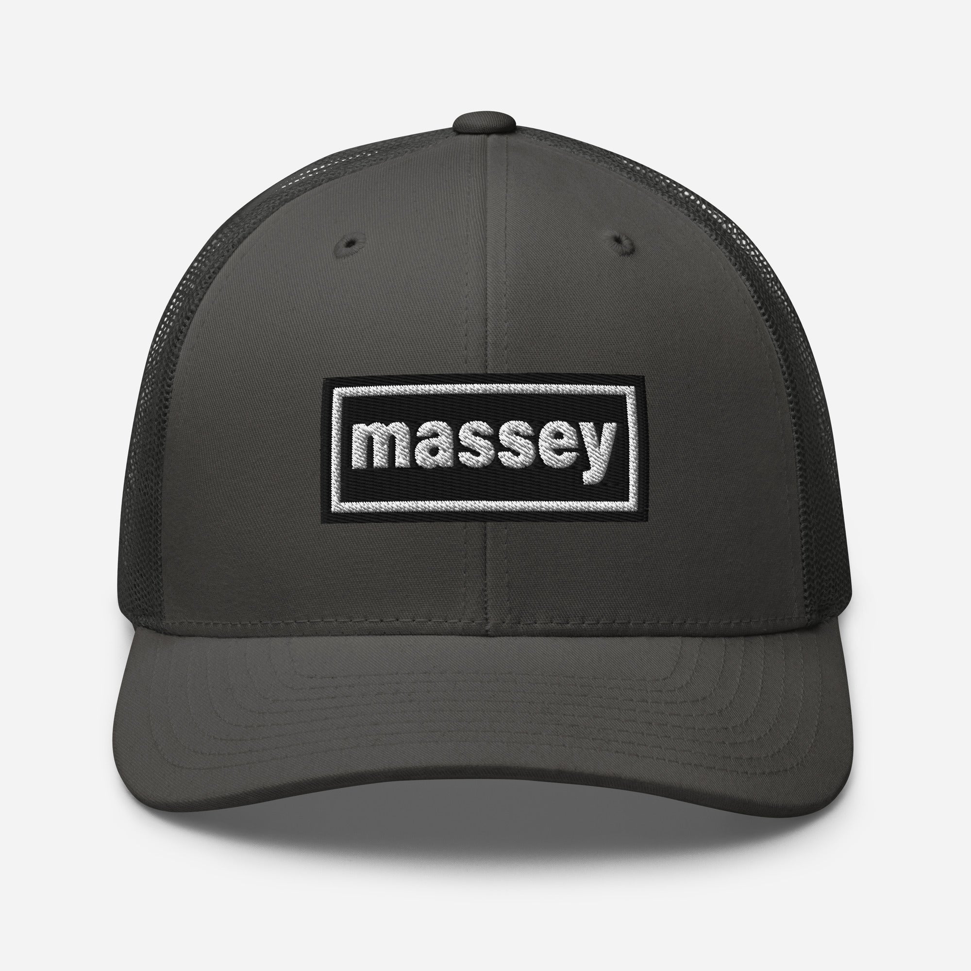 Massey Charcoal Oasis Style Retro Massey | Trucker Cap Quality Farmers Merch