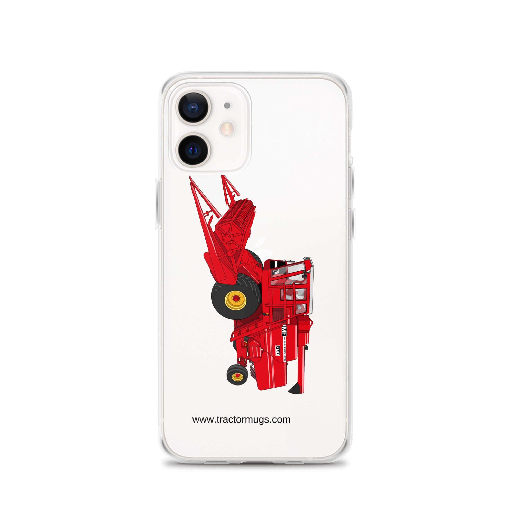 Massey Clear Case for iPhone® iPhone 12 Massey 760 Combine Harvester | Clear Case for iPhone® Quality Farmers Merch