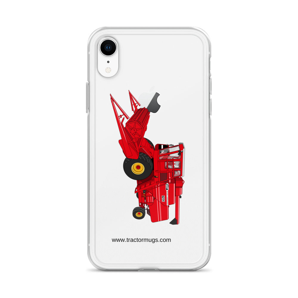 Massey Clear Case for iPhone® Massey 760 Combine Harvester | Clear Case for iPhone® Quality Farmers Merch
