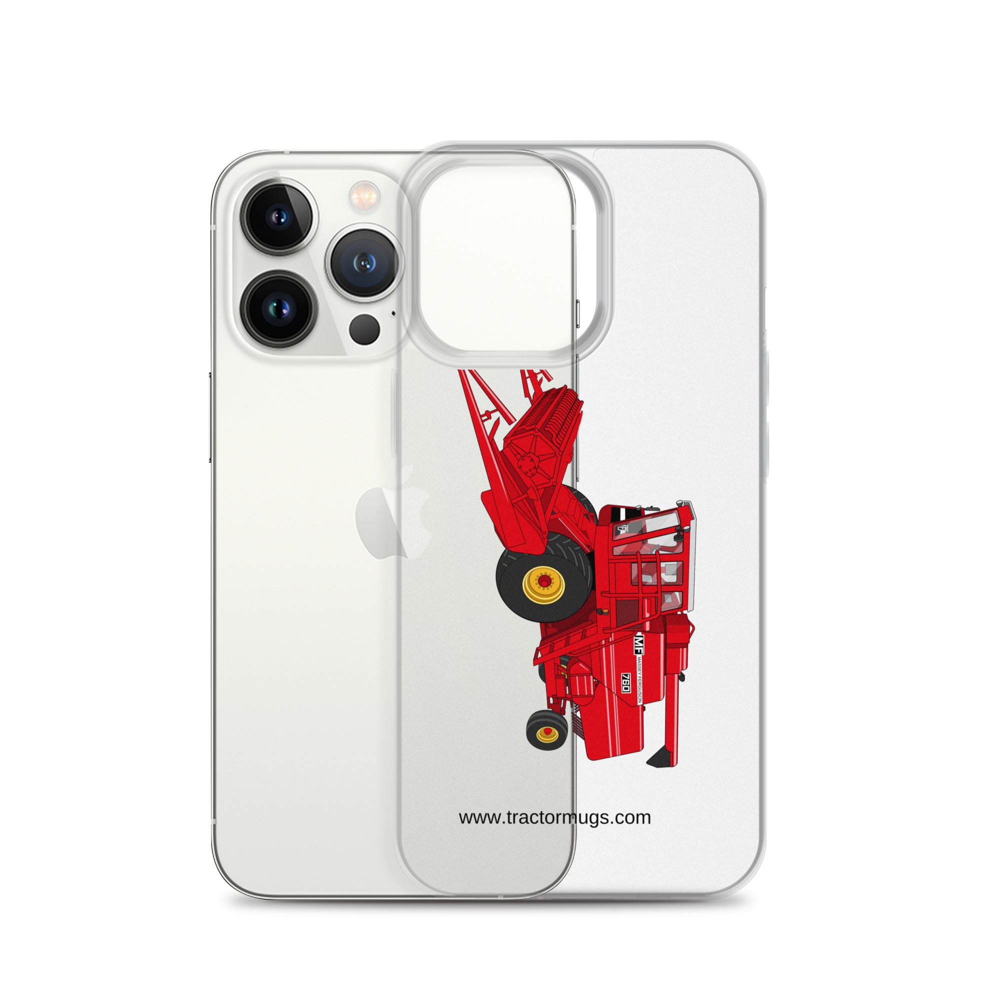 Massey Clear Case for iPhone® Massey 760 Combine Harvester | Clear Case for iPhone® Quality Farmers Merch