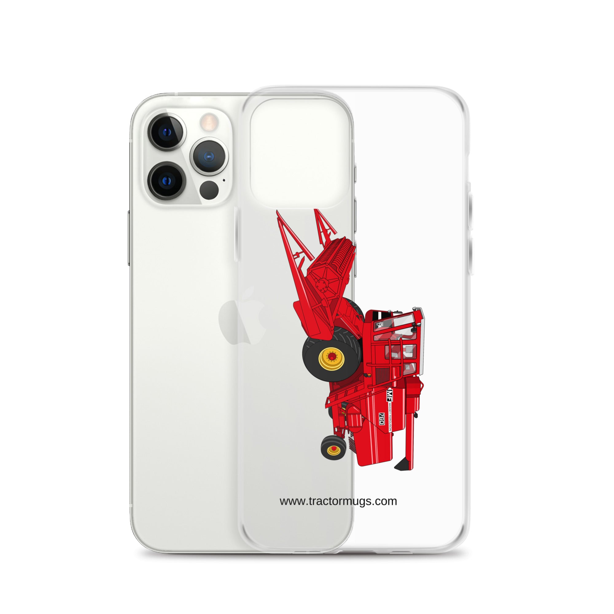 Massey Clear Case for iPhone® Massey 760 Combine Harvester | Clear Case for iPhone® Quality Farmers Merch