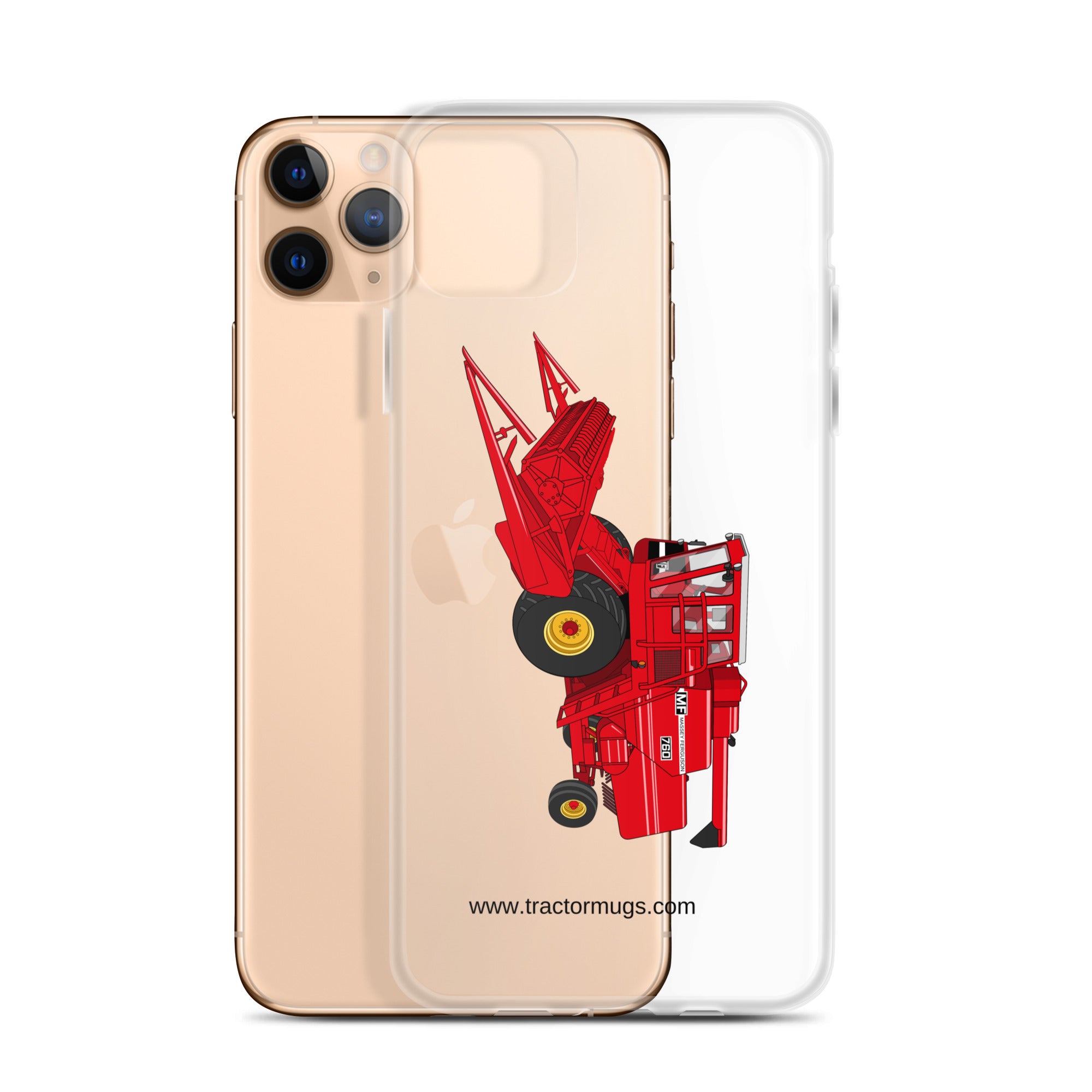 Massey Clear Case for iPhone® Massey 760 Combine Harvester | Clear Case for iPhone® Quality Farmers Merch