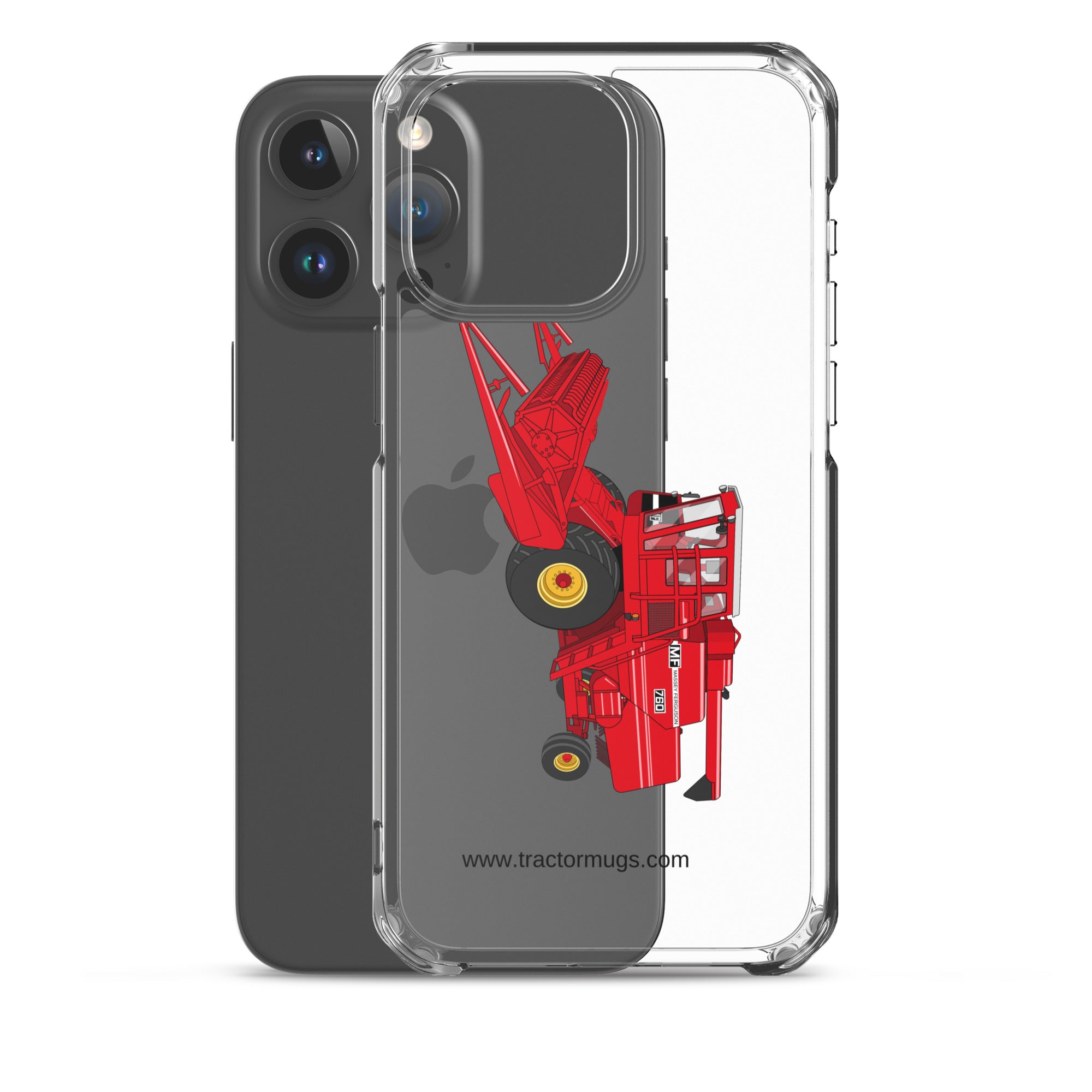 Massey Clear Case for iPhone® Massey 760 Combine Harvester | Clear Case for iPhone® Quality Farmers Merch