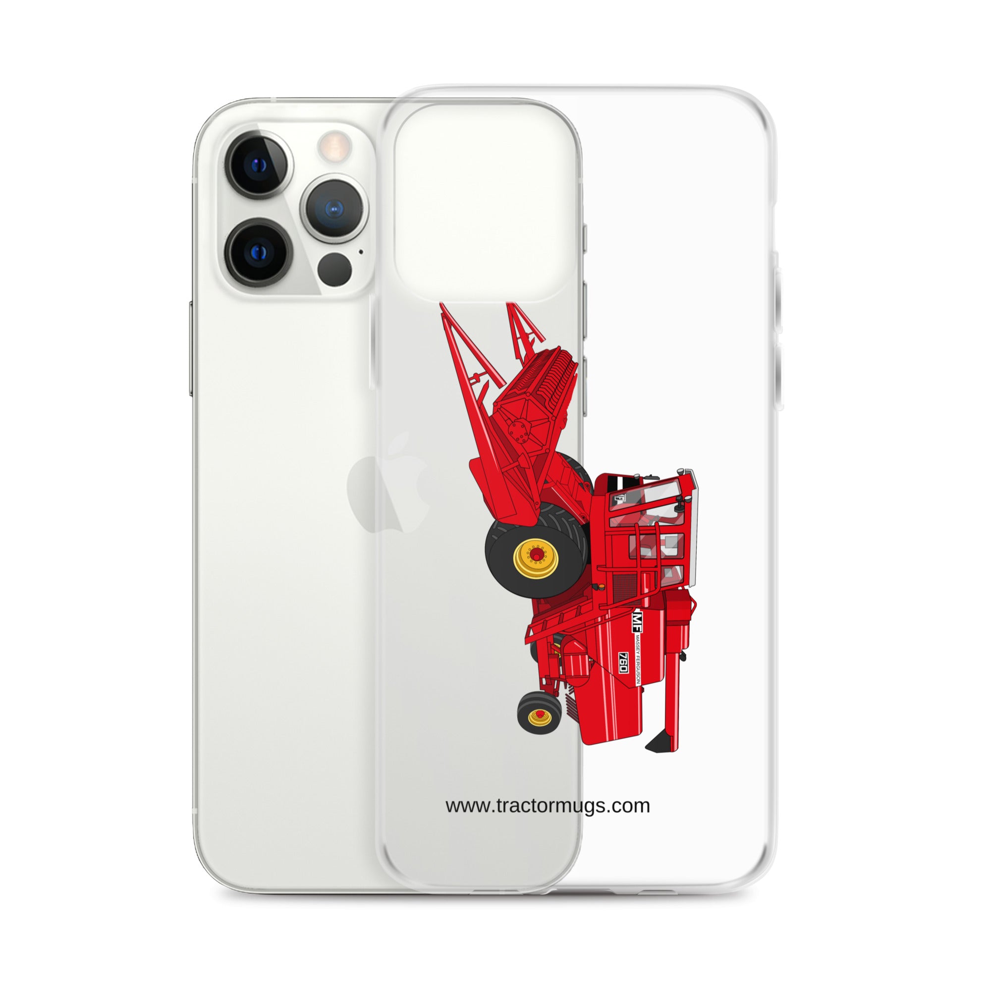 Massey Clear Case for iPhone® Massey 760 Combine Harvester | Clear Case for iPhone® Quality Farmers Merch
