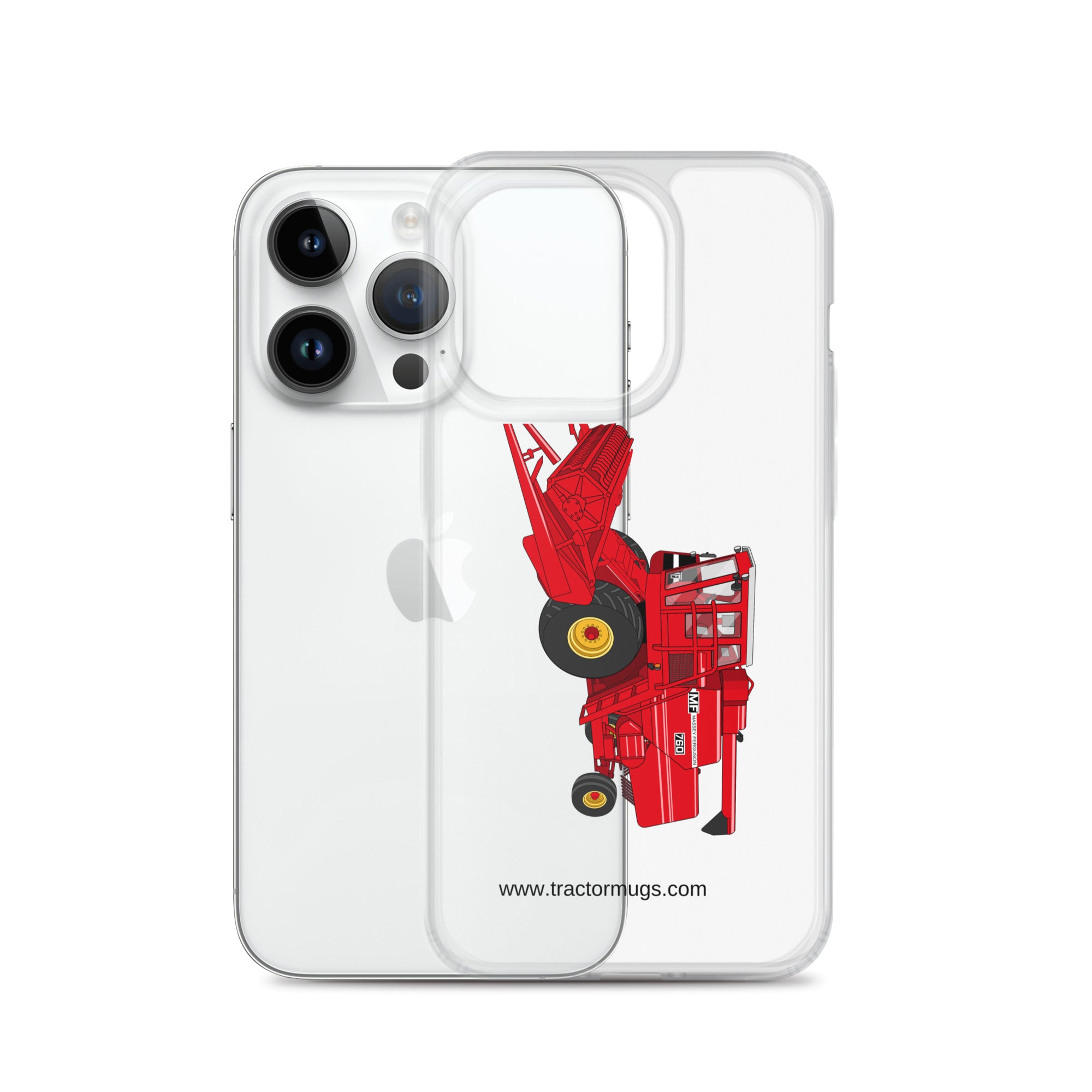 Massey Clear Case for iPhone® Massey 760 Combine Harvester | Clear Case for iPhone® Quality Farmers Merch