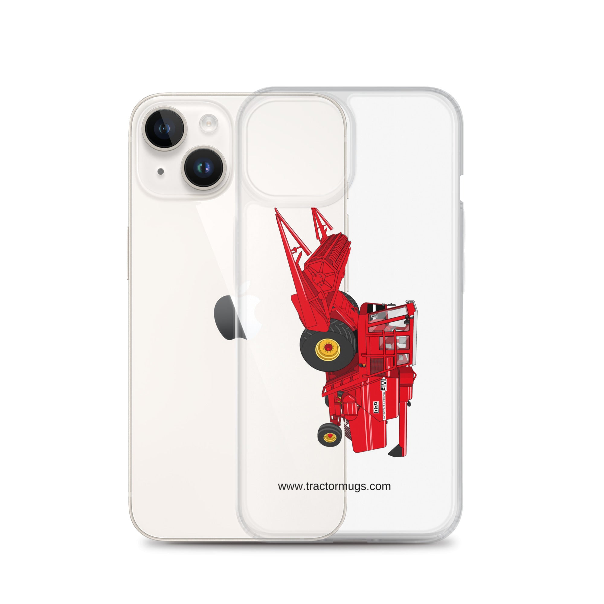Massey Clear Case for iPhone® Massey 760 Combine Harvester | Clear Case for iPhone® Quality Farmers Merch