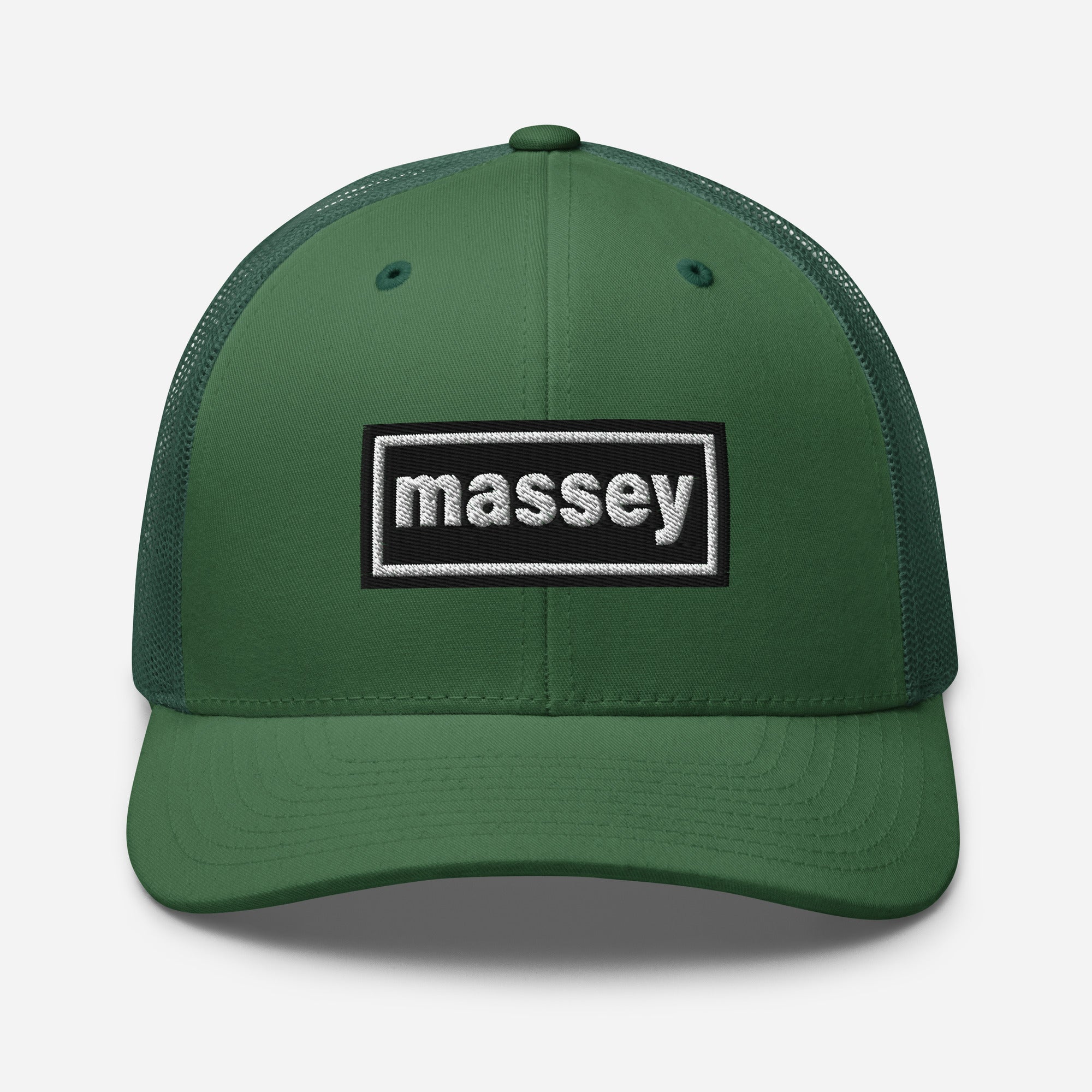 Massey Evergreen Oasis Style Retro Massey | Trucker Cap Quality Farmers Merch