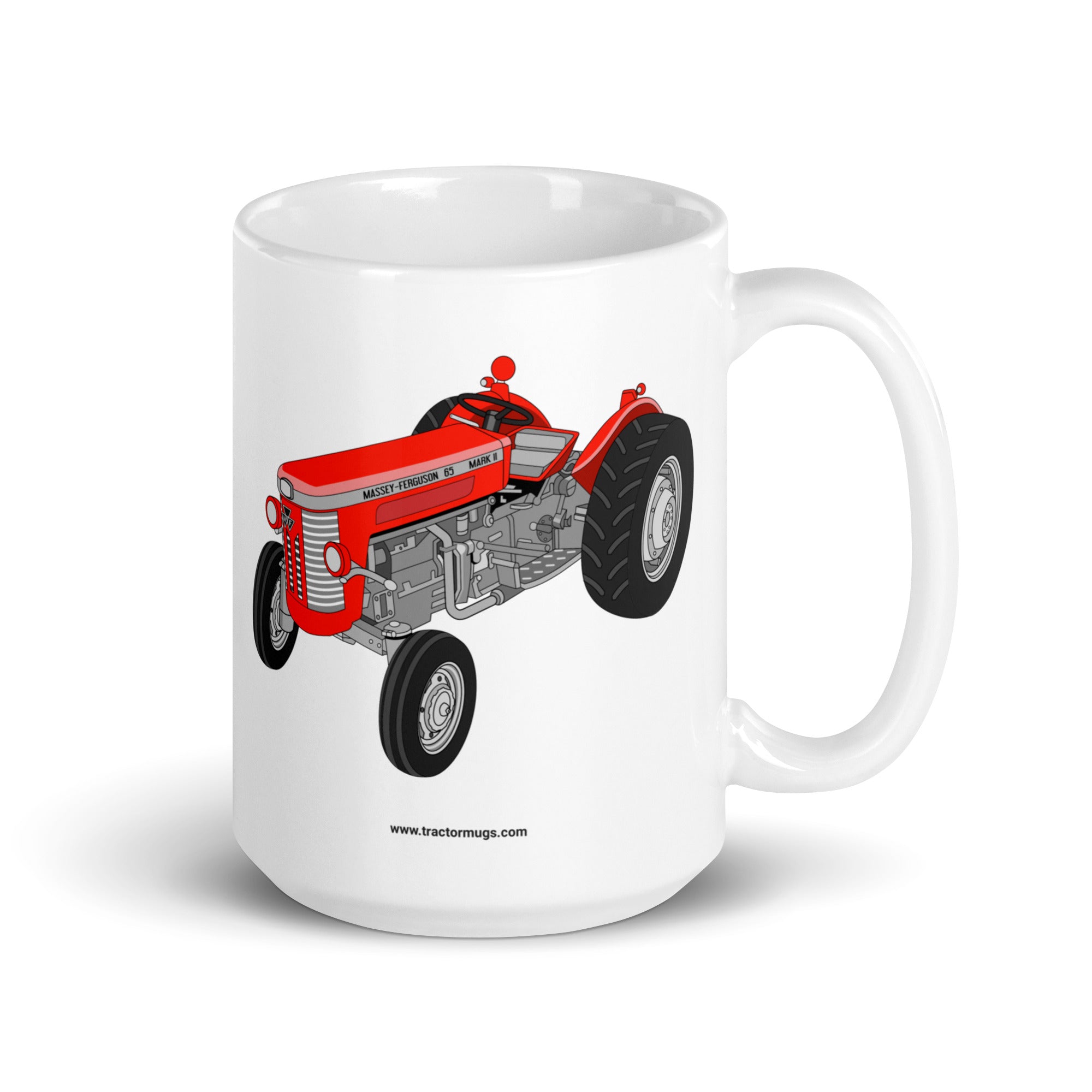 Massey Ferguson 15 oz Massey-Ferguson 65 Mark II | White glossy mug Quality Farmers Merch