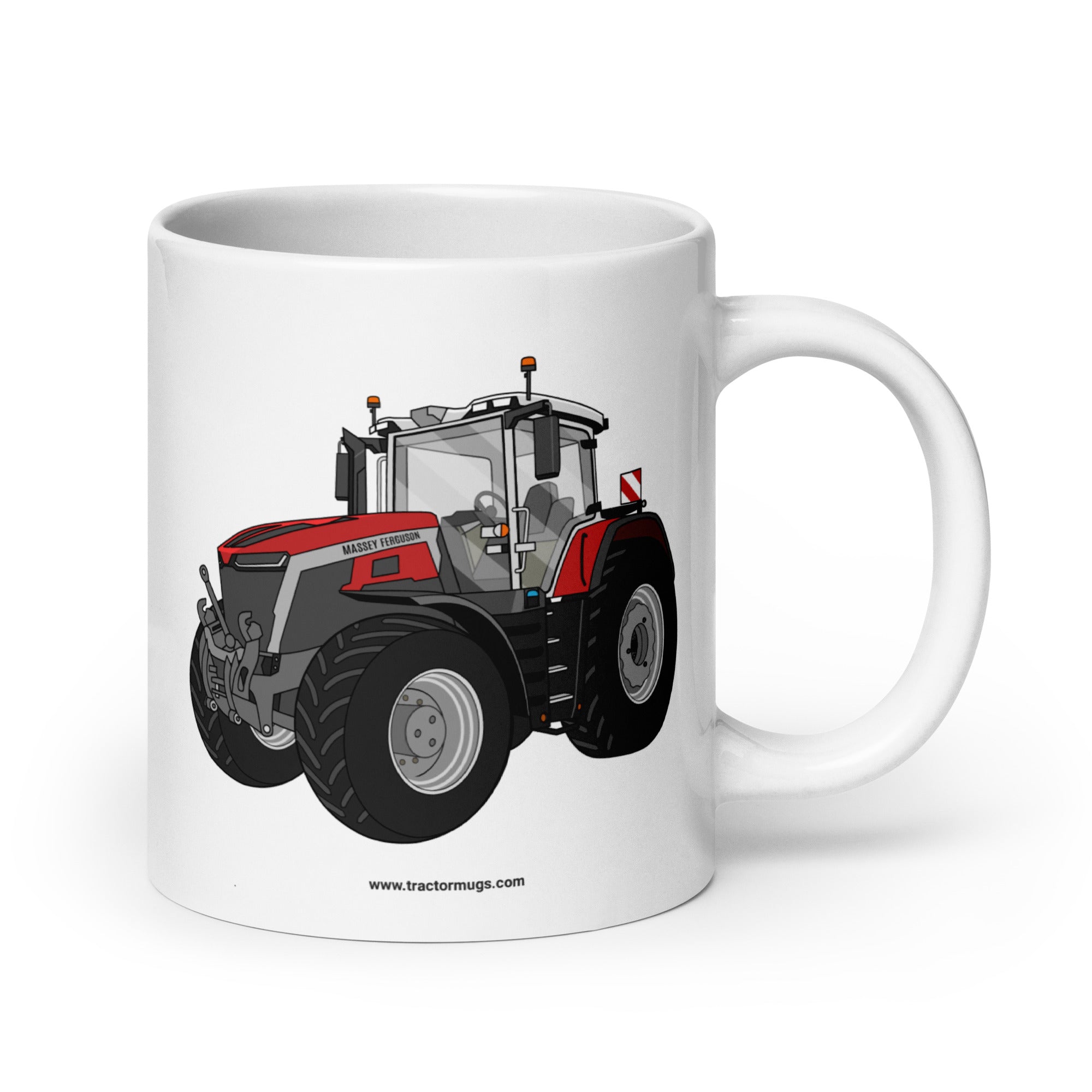 Massey Ferguson 20 oz Massey Ferguson 9X | White glossy mug Quality Farmers Merch