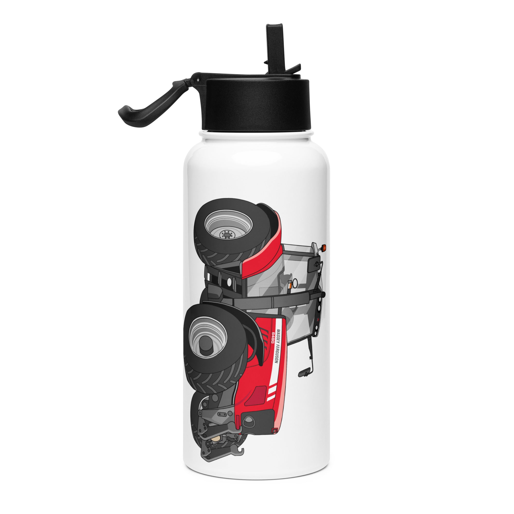 Massey Ferguson Massey Ferguson 6480 | Stainless steel water bottle with a straw lid Quality Farmers Merch