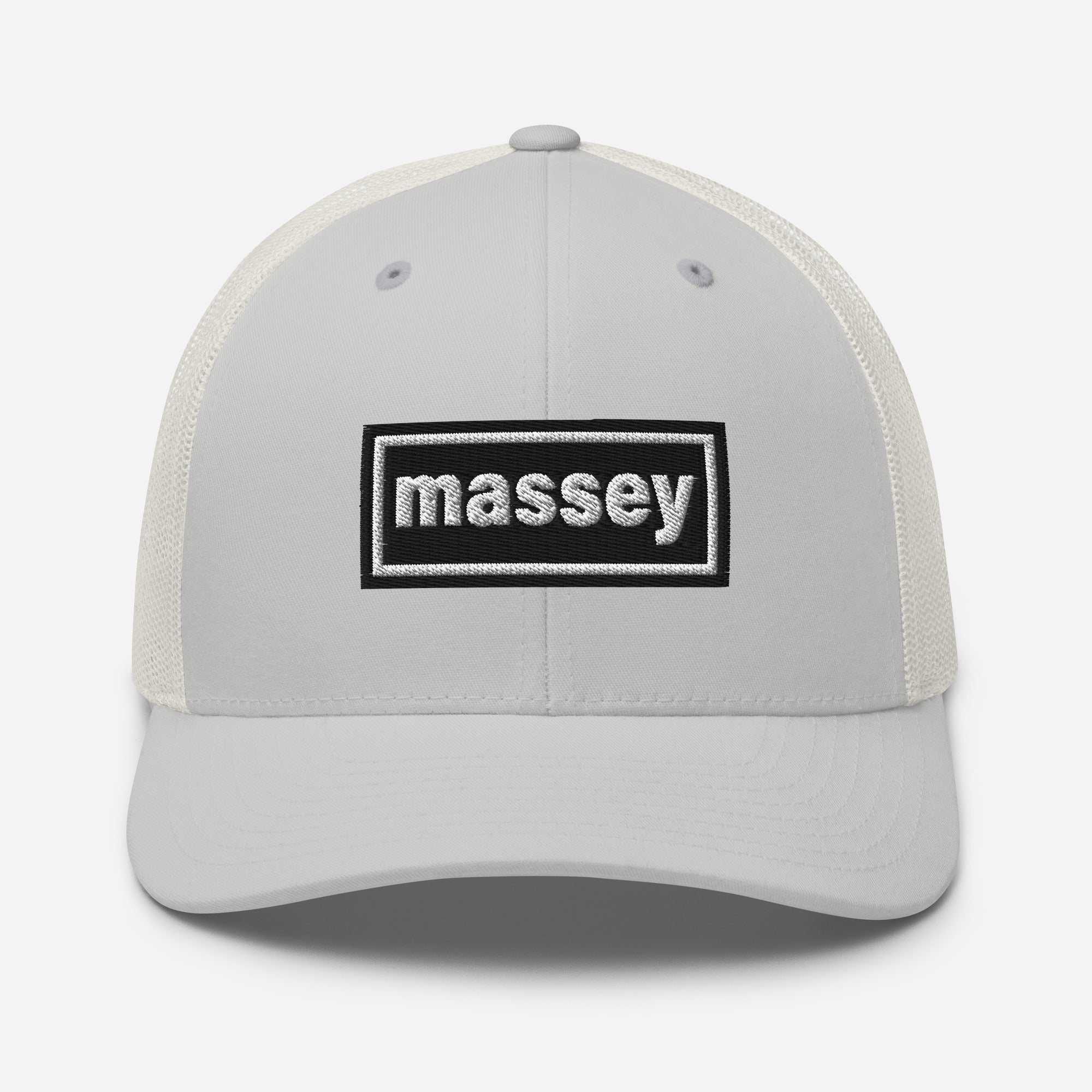 Massey Silver Oasis Style Retro Massey | Trucker Cap Quality Farmers Merch