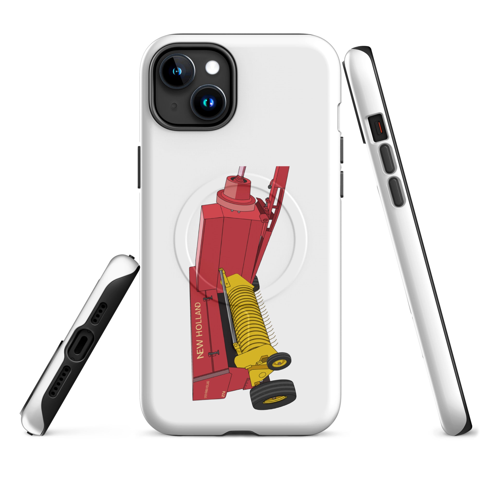 New Holland MagSafe® Tough Case for iPhone® iPhone 15 Plus New Holland 274 Square Baler | MagSafe® tough case for iPhone® Quality Farmers Merch