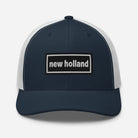 New Holland Navy/ White Oasis Style Retro New Holland | Trucker Cap Quality Farmers Merch