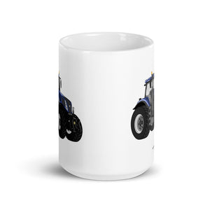 New Holland New Holland T8 435 | White glossy mug Quality Farmers Merch
