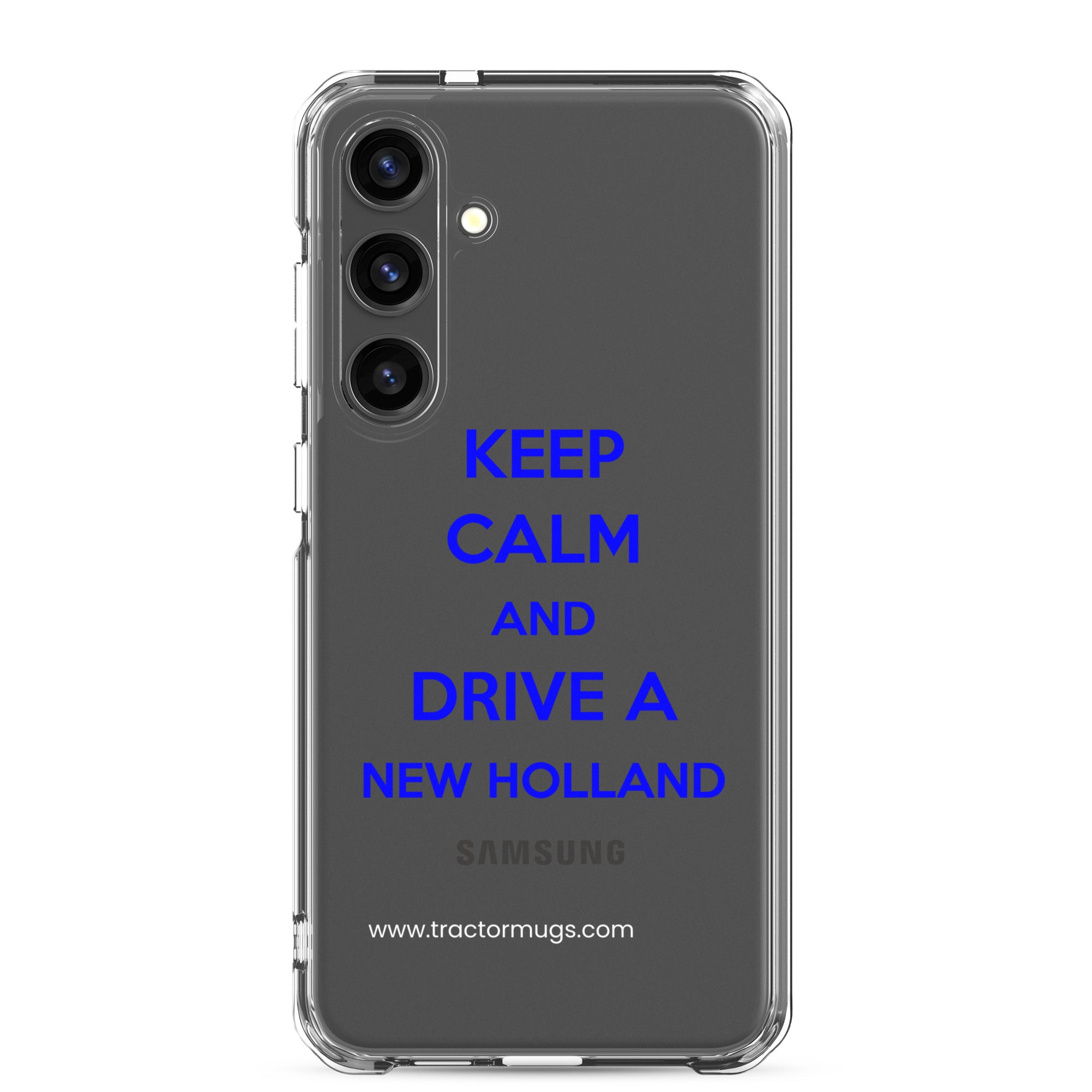 New Holland Samsung Galaxy S24 Plus Keep Calm New Holland | Clear Case for Samsung® Quality Farmers Merch