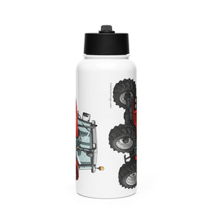 Massey Ferguson Stainless Steel Water Bottle with a straw lid – Tractor Mugs