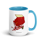 Taarup Blue / 15 oz Taarup tipvogn T3 Trailer | Mug with Color Inside Quality Farmers Merch