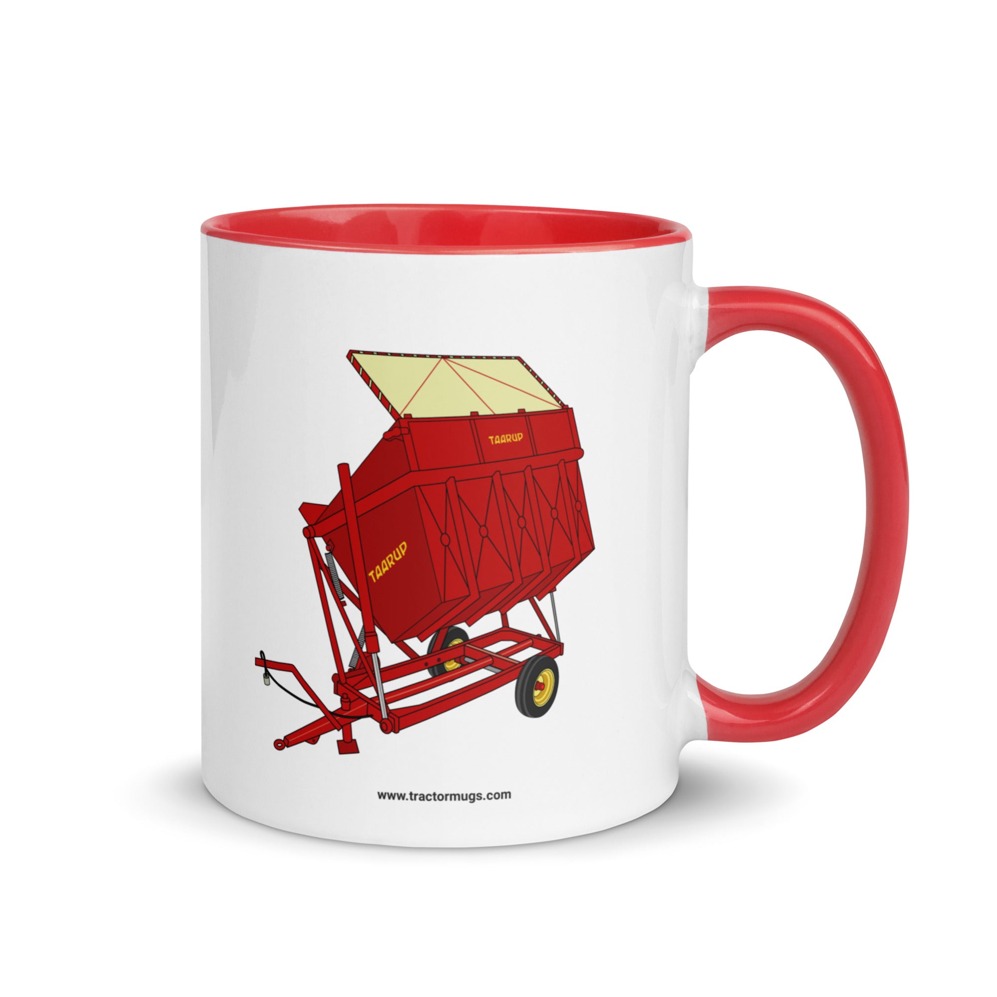Taarup Red / 11 oz Taarup tipvogn T3 Trailer | Mug with Color Inside Quality Farmers Merch