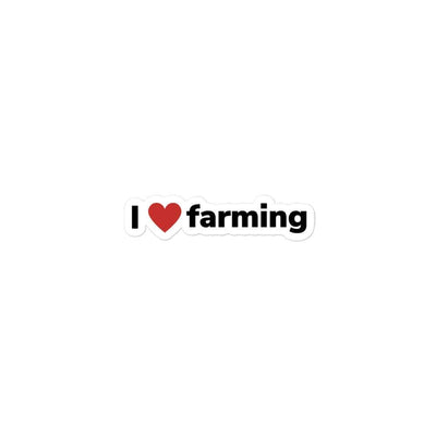 The Farmers Mugs Store 3″×3″ I Love Farming Bubble-free stickers Quality Farmers Merch