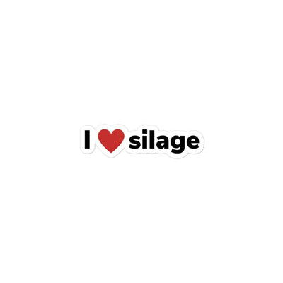 The Farmers Mugs Store 3″×3″ I Love Silage Bubble-free stickers Quality Farmers Merch