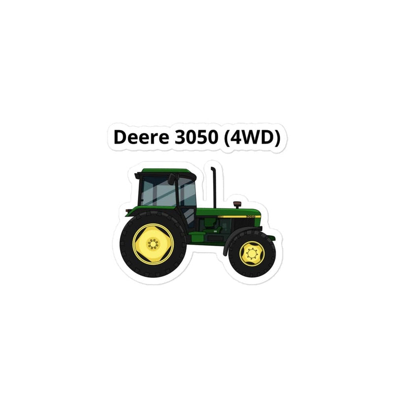 The Farmers Mugs Store 3″×3″ John Deere 3050 (4WD) Bubble-free stickers Quality Farmers Merch