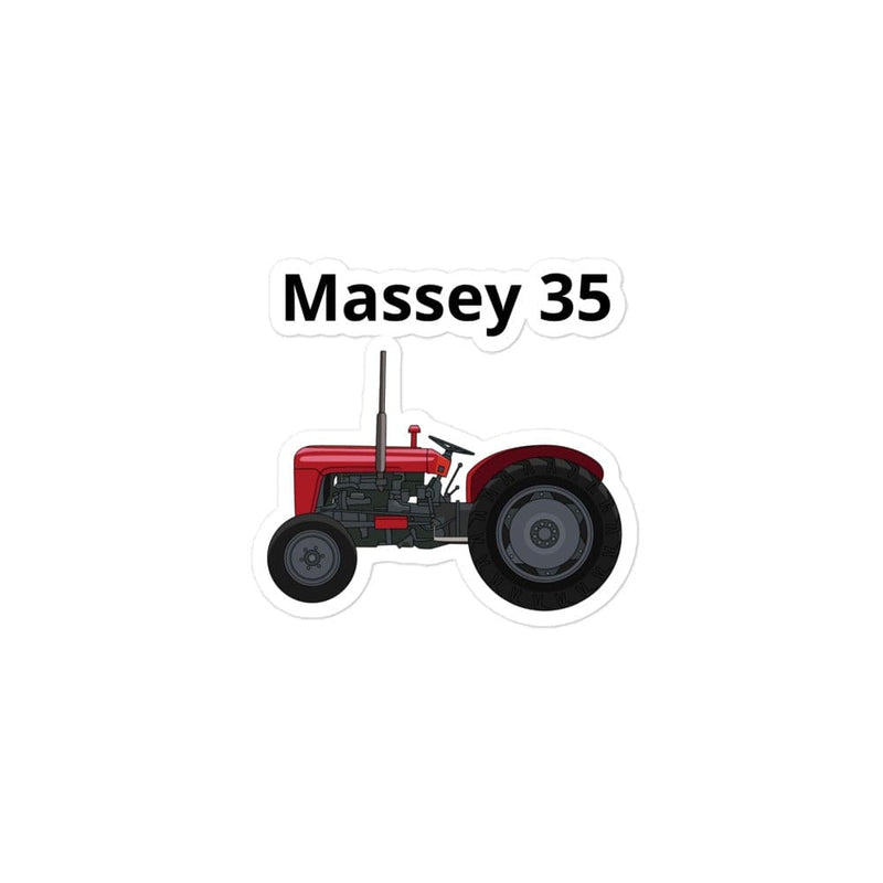 The Farmers Mugs Store 3″×3″ Massey 35 Bubble-free stickers Quality Farmers Merch