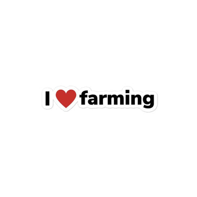 The Farmers Mugs Store 4″×4″ I Love Farming Bubble-free stickers Quality Farmers Merch