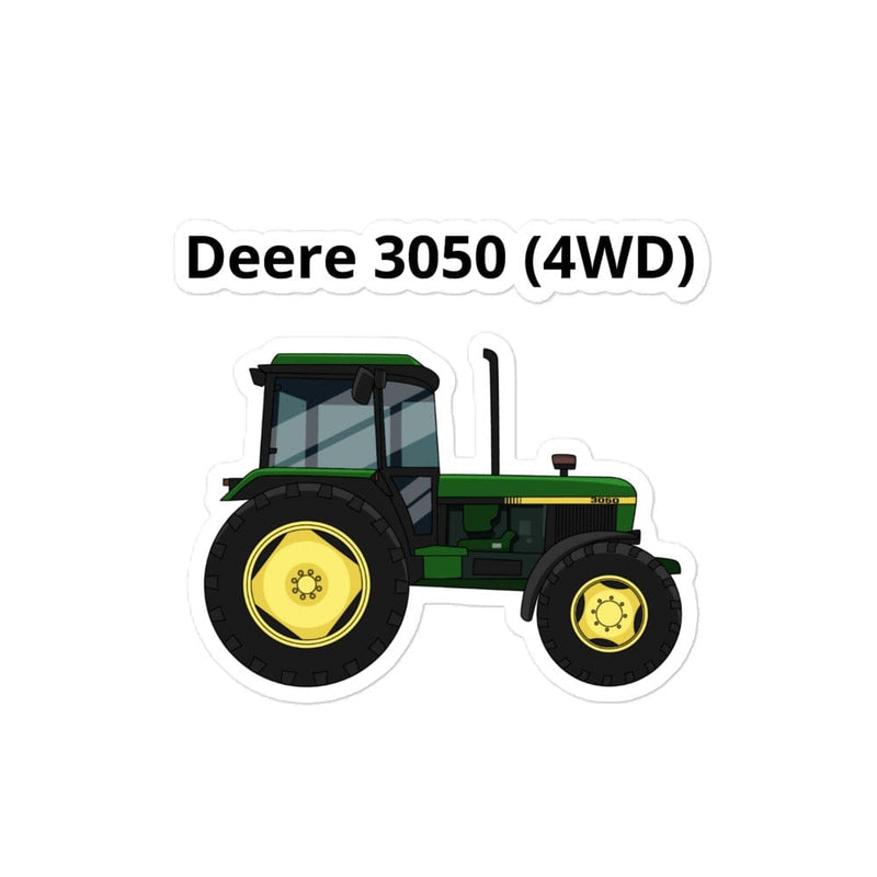 The Farmers Mugs Store 4″×4″ John Deere 3050 (4WD) Bubble-free stickers Quality Farmers Merch