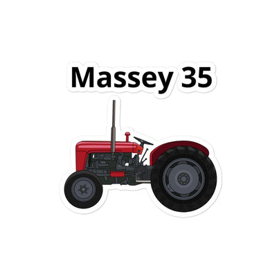 The Farmers Mugs Store 4″×4″ Massey 35 Bubble-free stickers Quality Farmers Merch